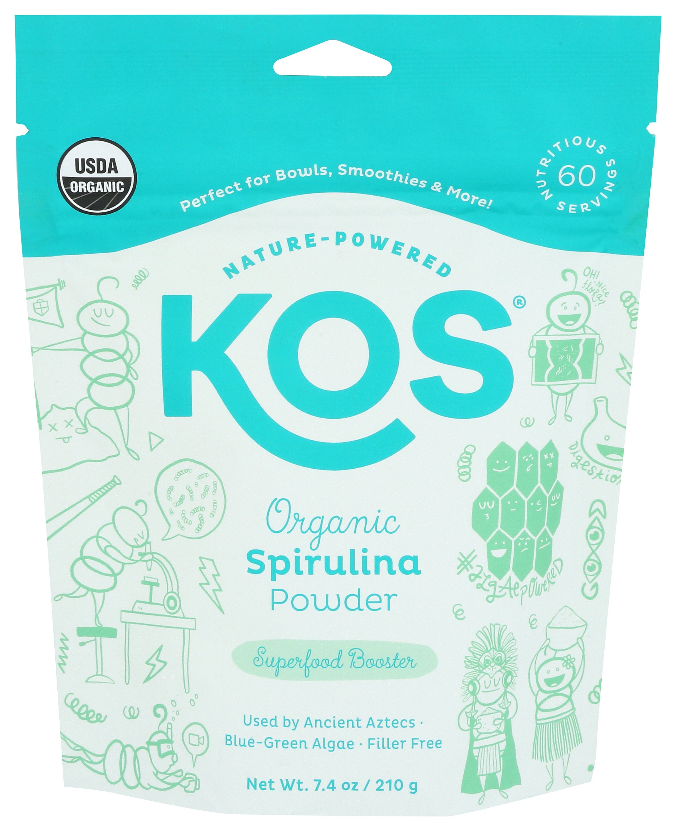 KOS SUPERFOOD SPIRULINA PWDR