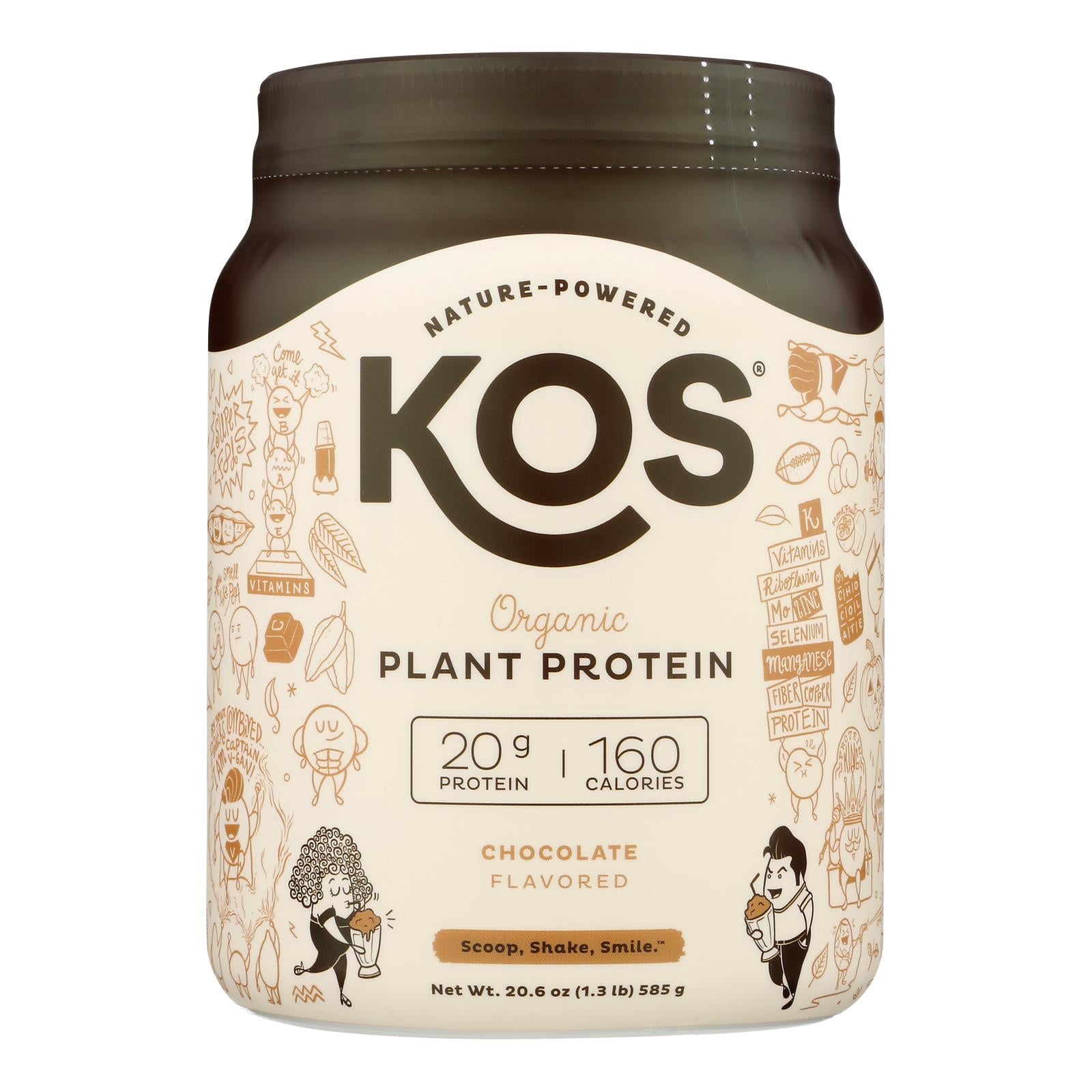 Kos - Protein Powder  Chocolate - 1 Each -19.6 Oz