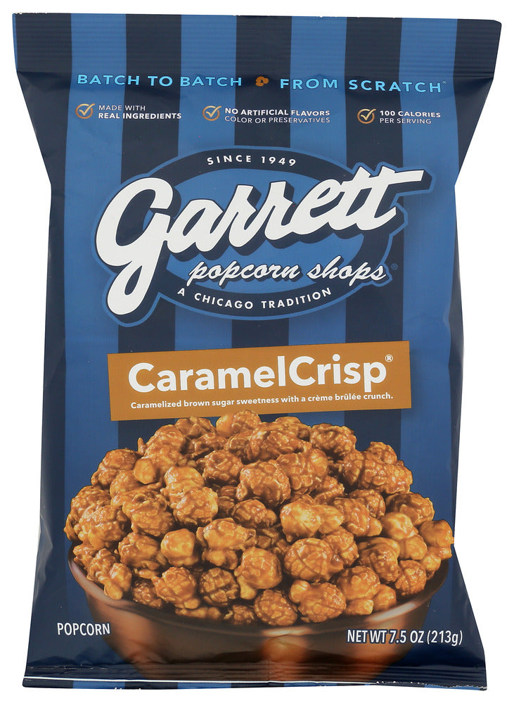Garrett Brands Popcorn Caramel Crisp - Case 12 - 7.5 OZ