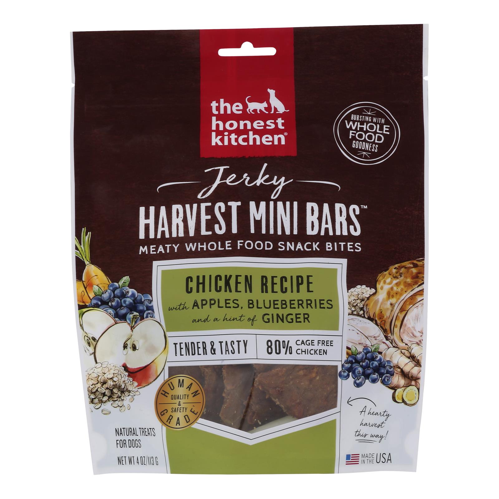 The Honest Kitchen - Dog Trt Jrky Mini Br Chicken - Case of 6-4 OZ