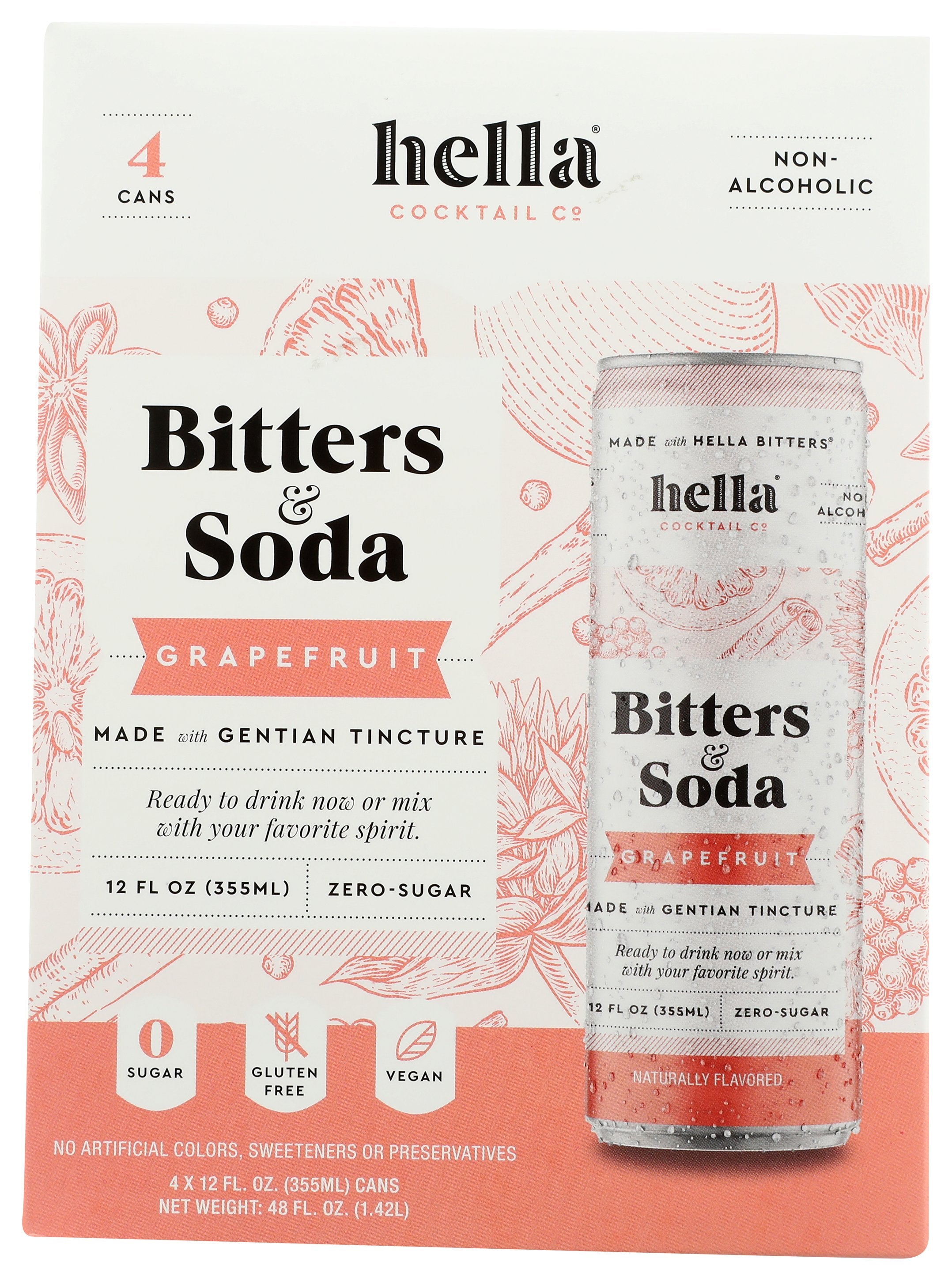 HELLA COCKTAIL SODA BITTER GRPFRT 4PK - Case of 6