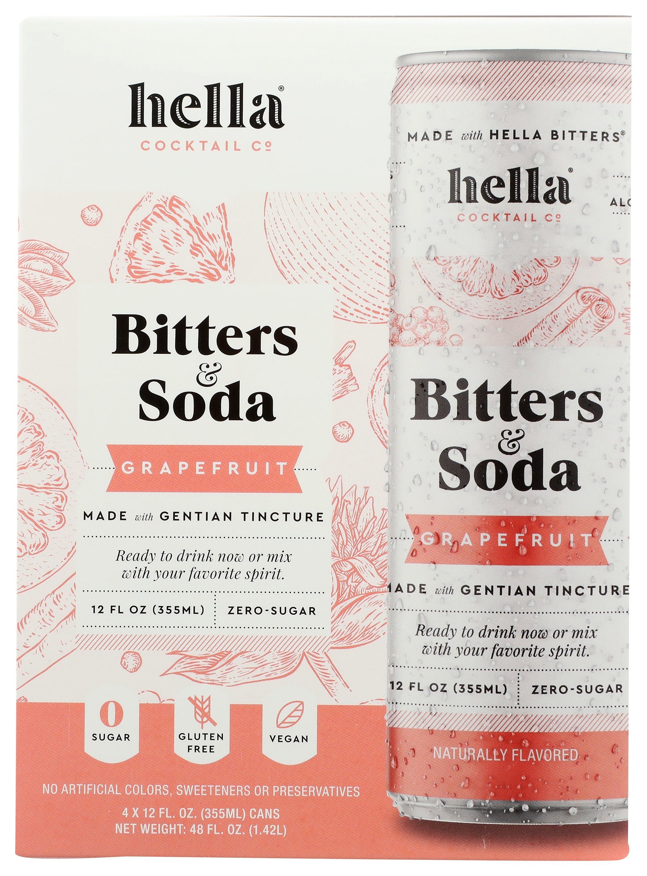 HELLA COCKTAIL SODA BITTER GRPFRT 4PK - Case of 6