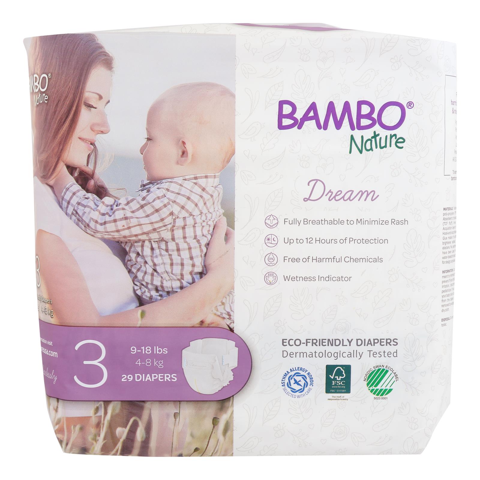 Bambo Nature - Diapers Size 3 - Case of 6-29 CT