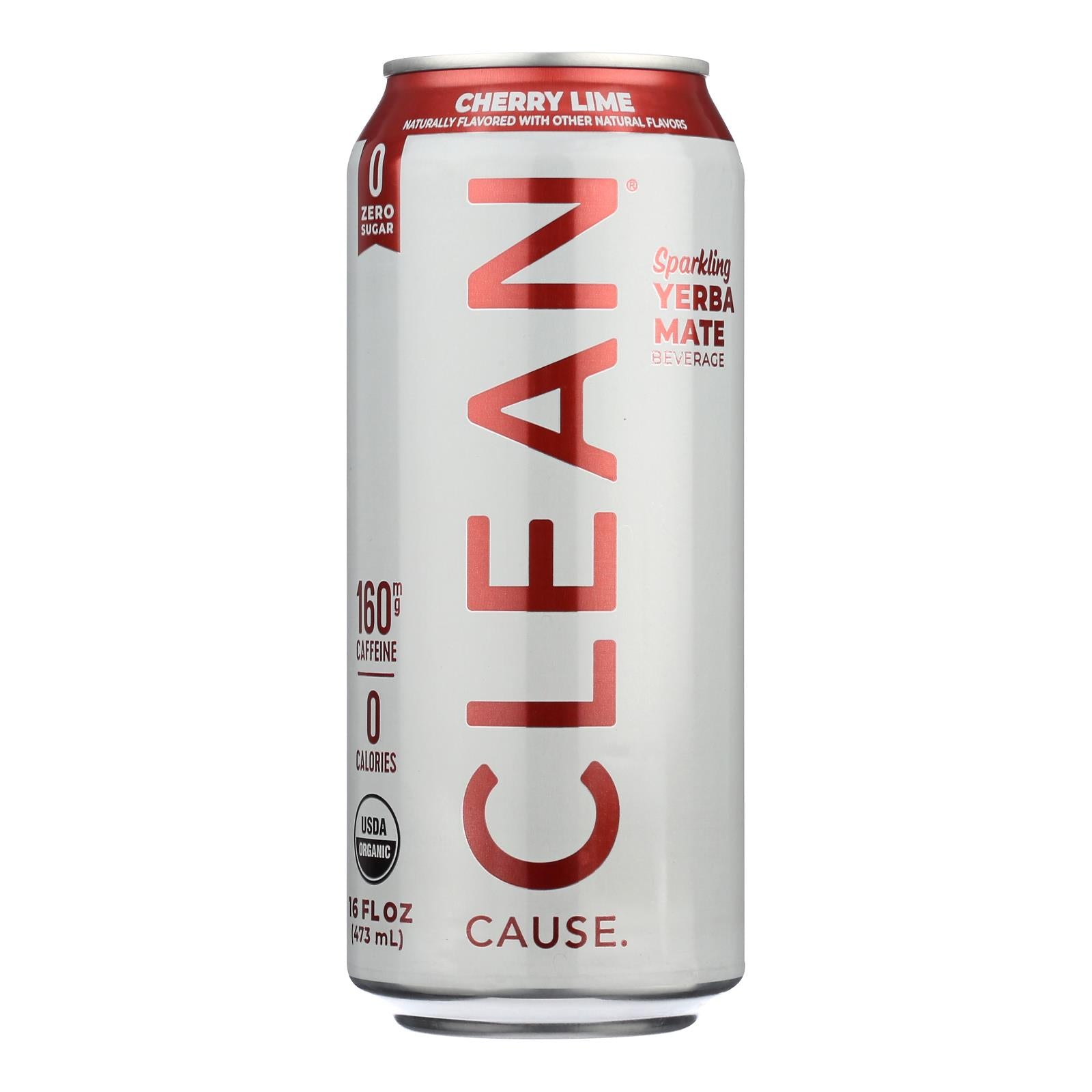 Clean Cause - Yrba Sparkling Cherry Lime - Case of 12-16 FZ