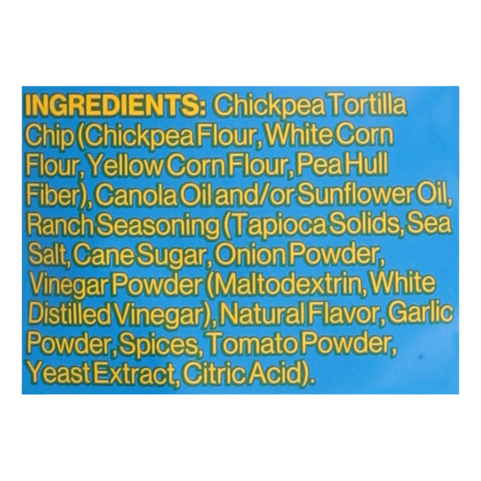 Hippeas - Tortilla Chip Chickpea Vegan Ranch - Case of 12-5 Ounce