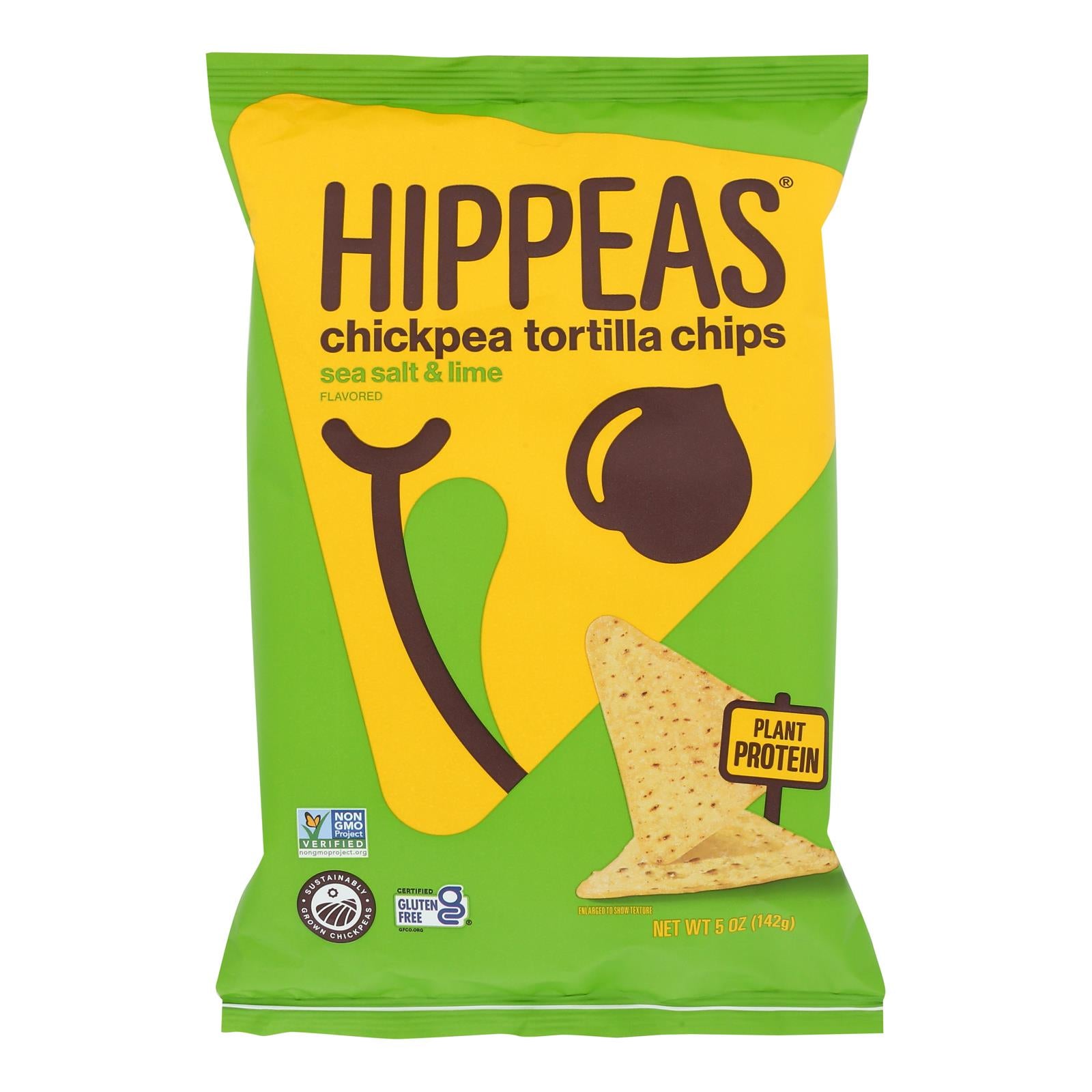 Hippeas - Tortilla Chips - Chickpea Snacks - Sea Salt & Lime - Case of 12 - 5 Ounces