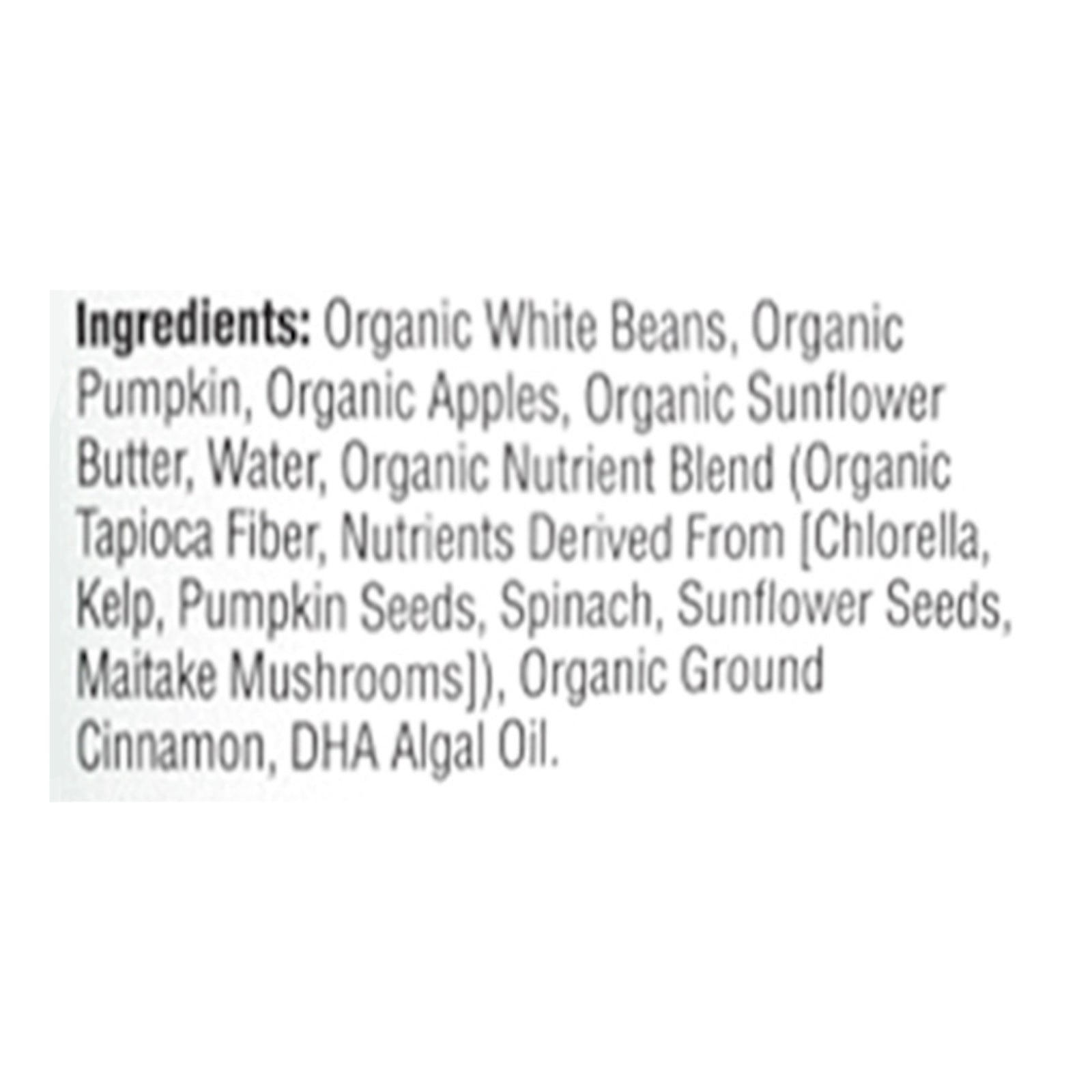 Cerebelly - Puree Organic 2 White Bean Pumpkin Apple - Case of 6 - 4 Ounces