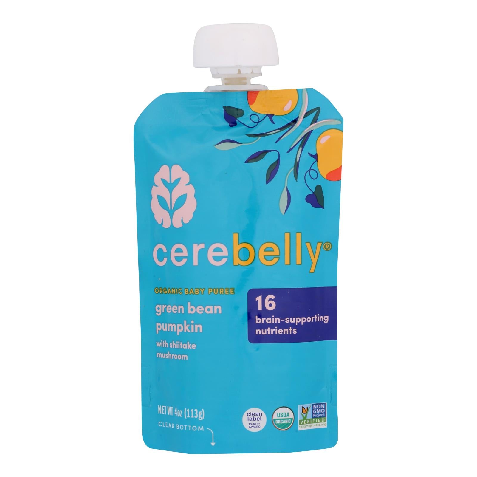 Cerebelly - Puree Green Bn Pumpkin Mu - Case of 6-4 OZ