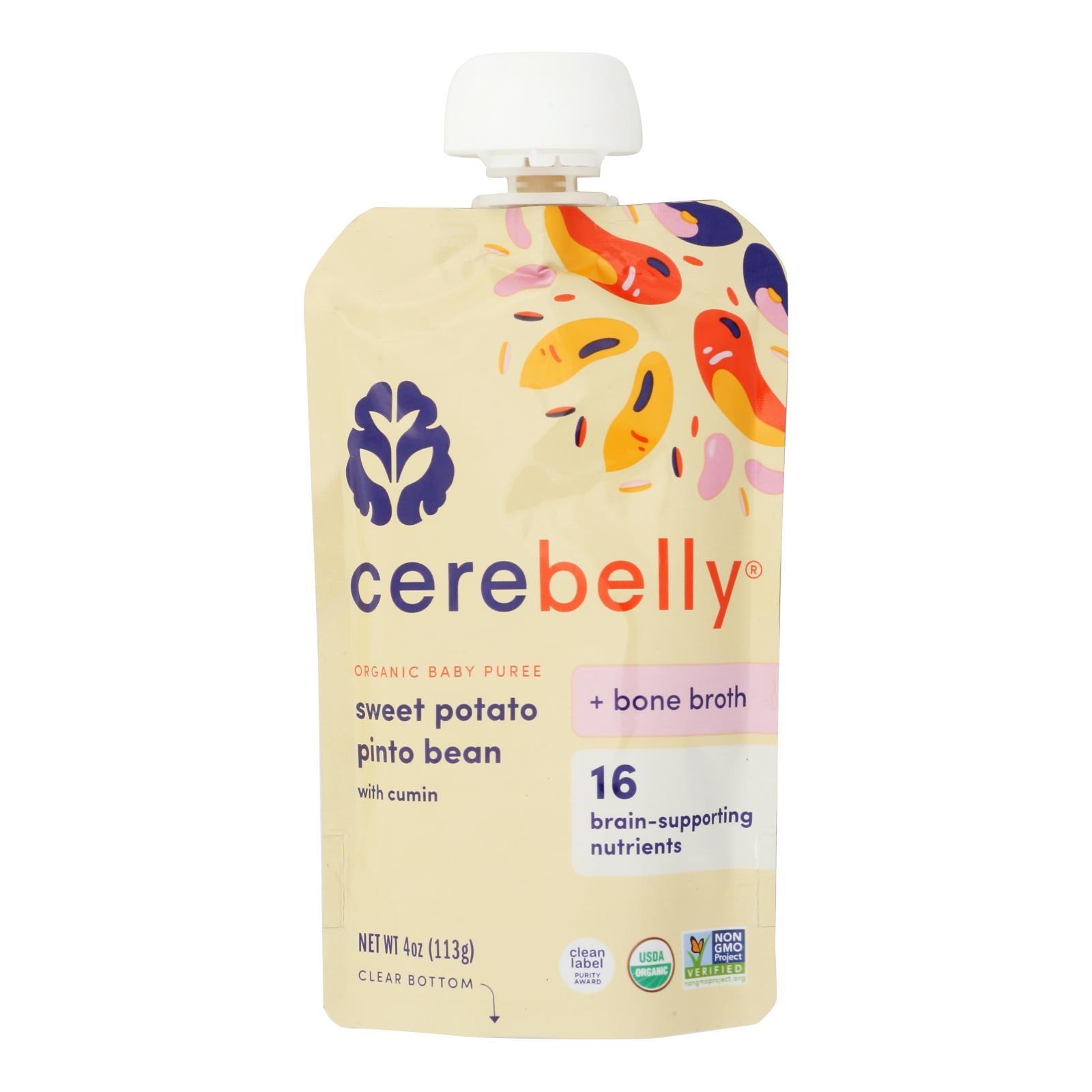 Cerebelly - Puree Sweet Pot Pnto Bn - Case of 6-4 OZ