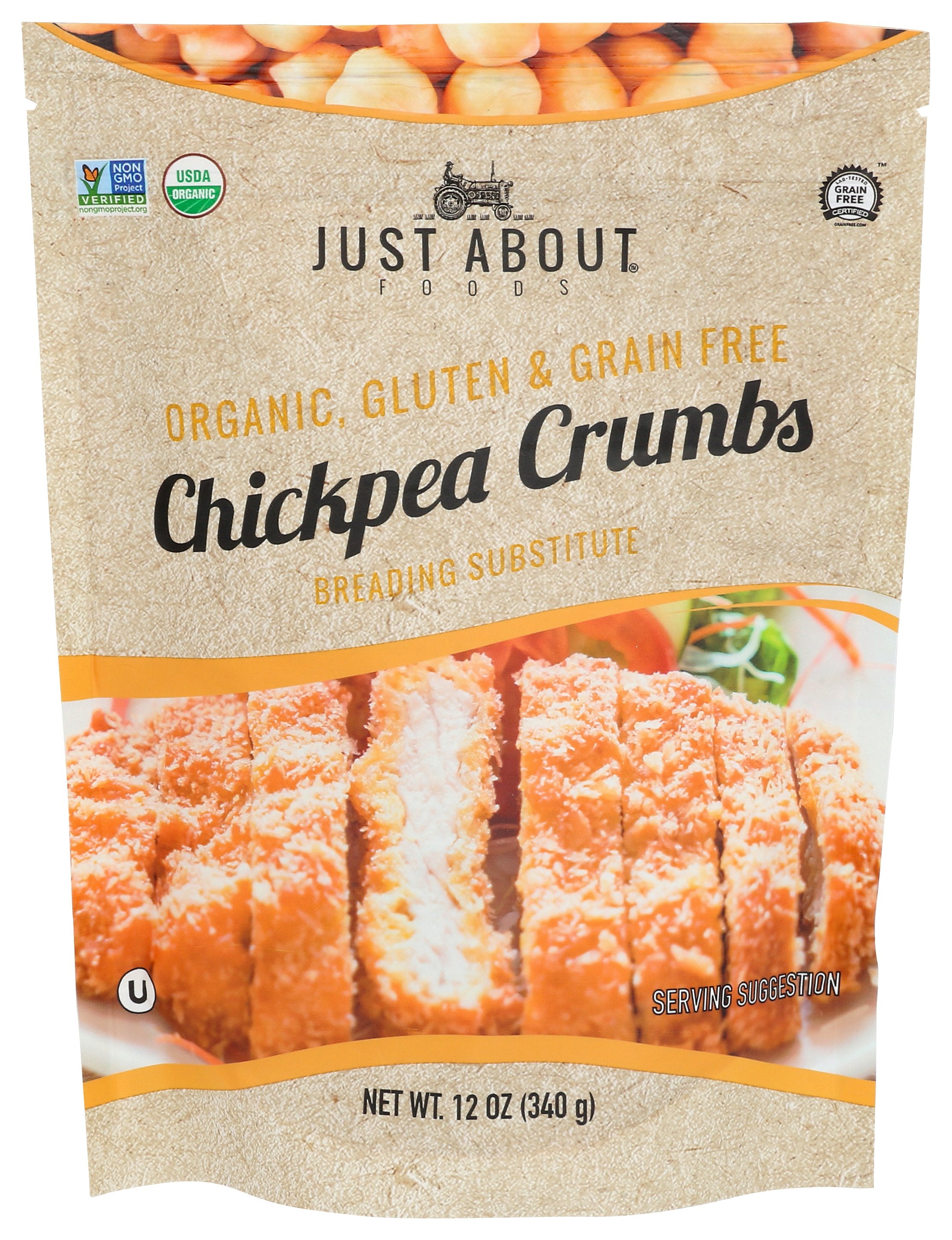 JUST ABOUT FOODS CHICKPEA CRUMBS - Case of 6