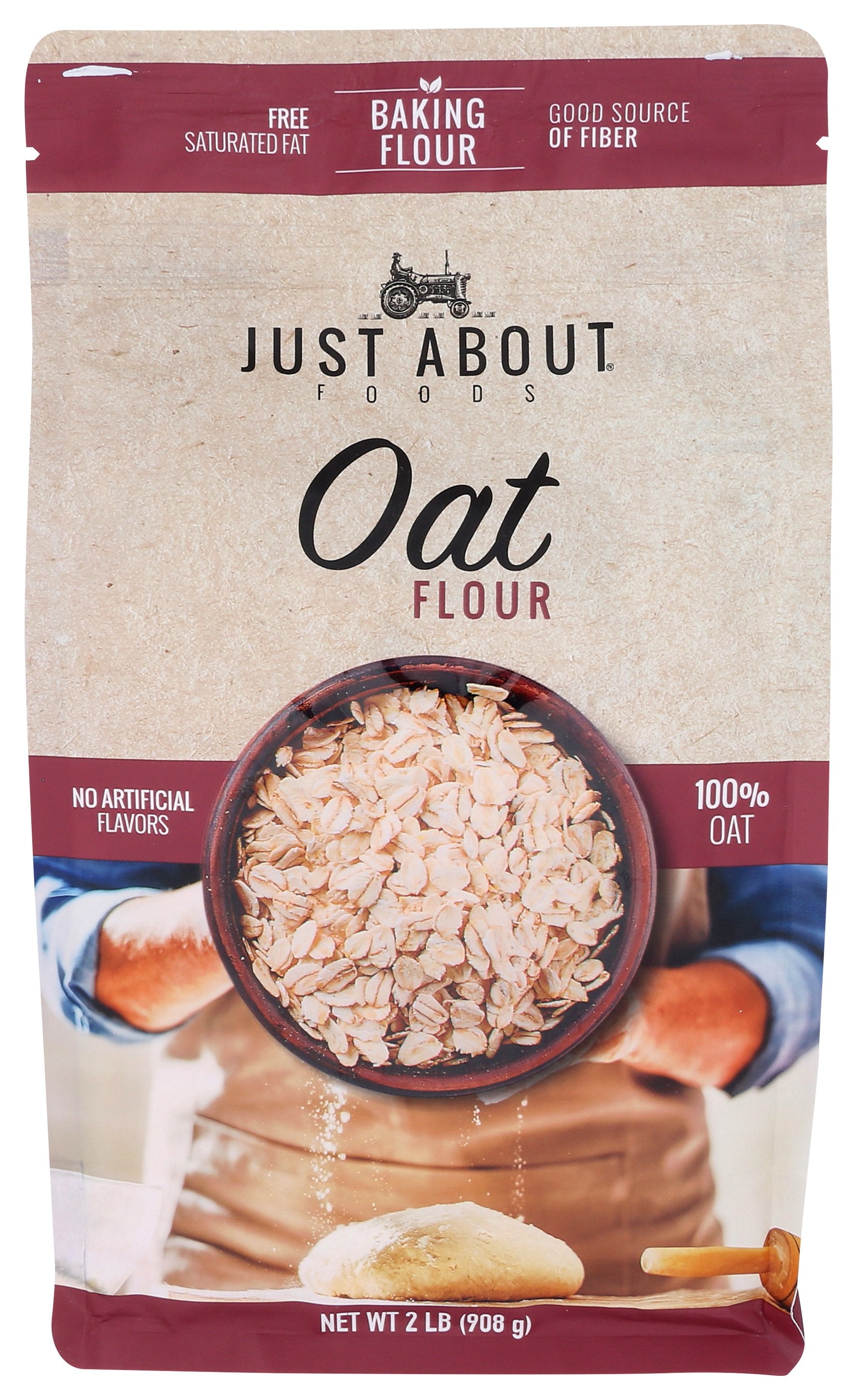 JUST ABOUT FOODS FLOUR OAT - Case of 4