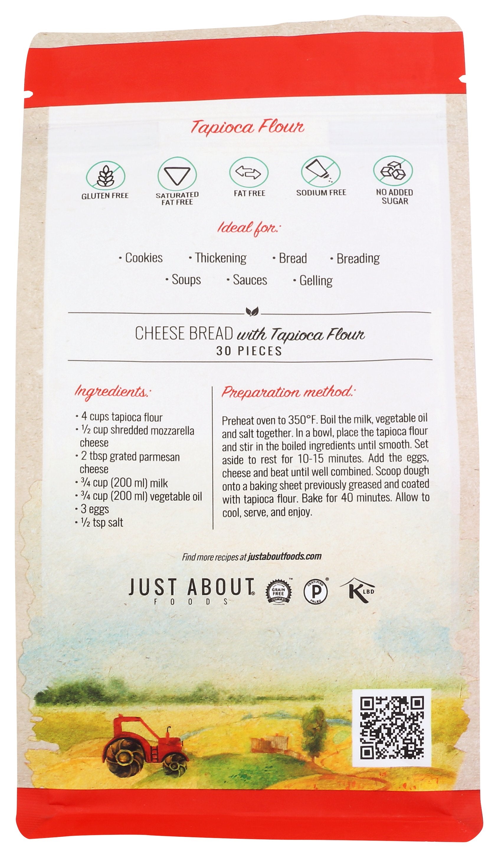 JUST ABOUT FOODS FLOUR TAPIOCA - Case of 5