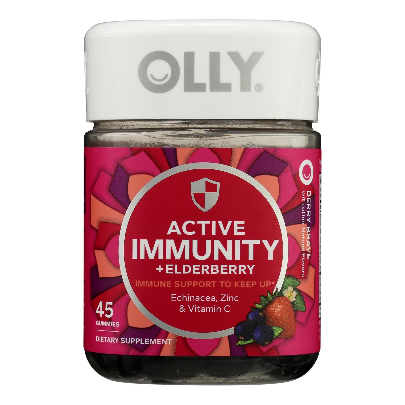Olly - Supplement Active Immune Elderberry - Case of 3-45 Count