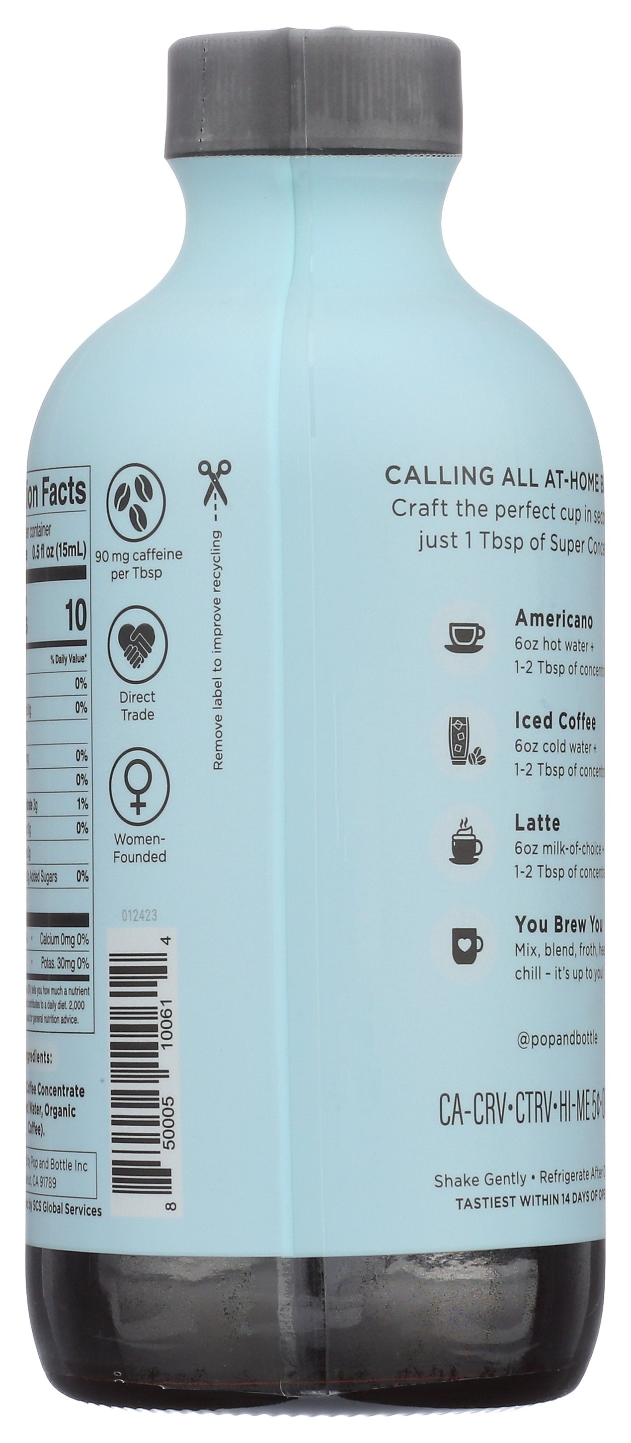 POP AND BOTTLE COFFEE SC CLASSC ORG - Case of 6