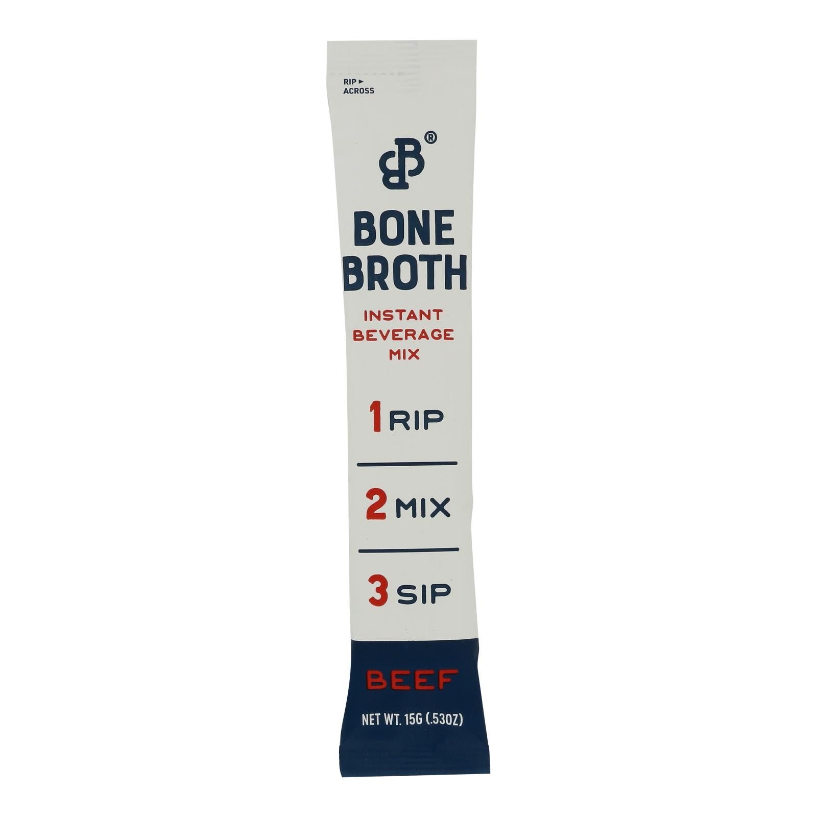 Bare Bones Broth - Bone Broth Stick Beef - Case of 8-.56 OZ