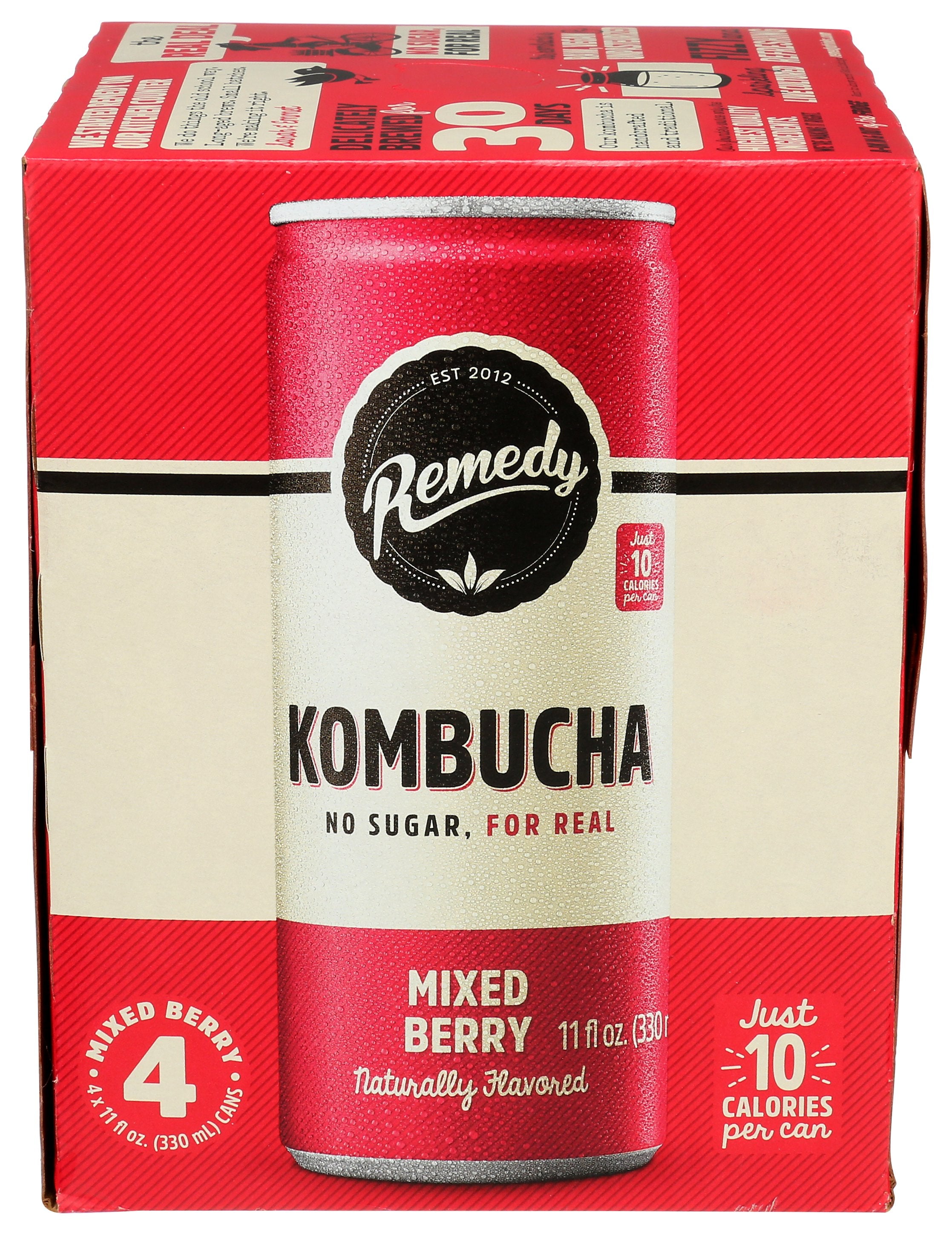 REMEDY KOMBUCHA MIXED BERRY 4PK - Case of 6