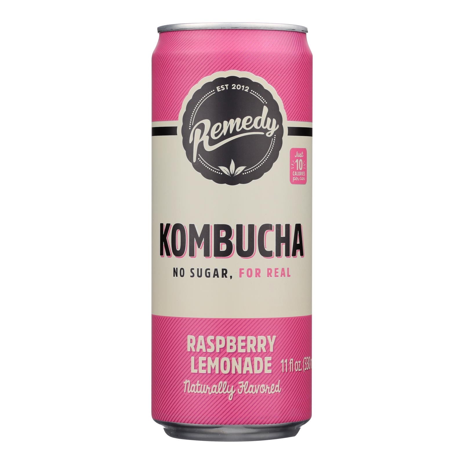 Remedy - Kombucha Raspberry Lemonad - Case of 12-11 FZ