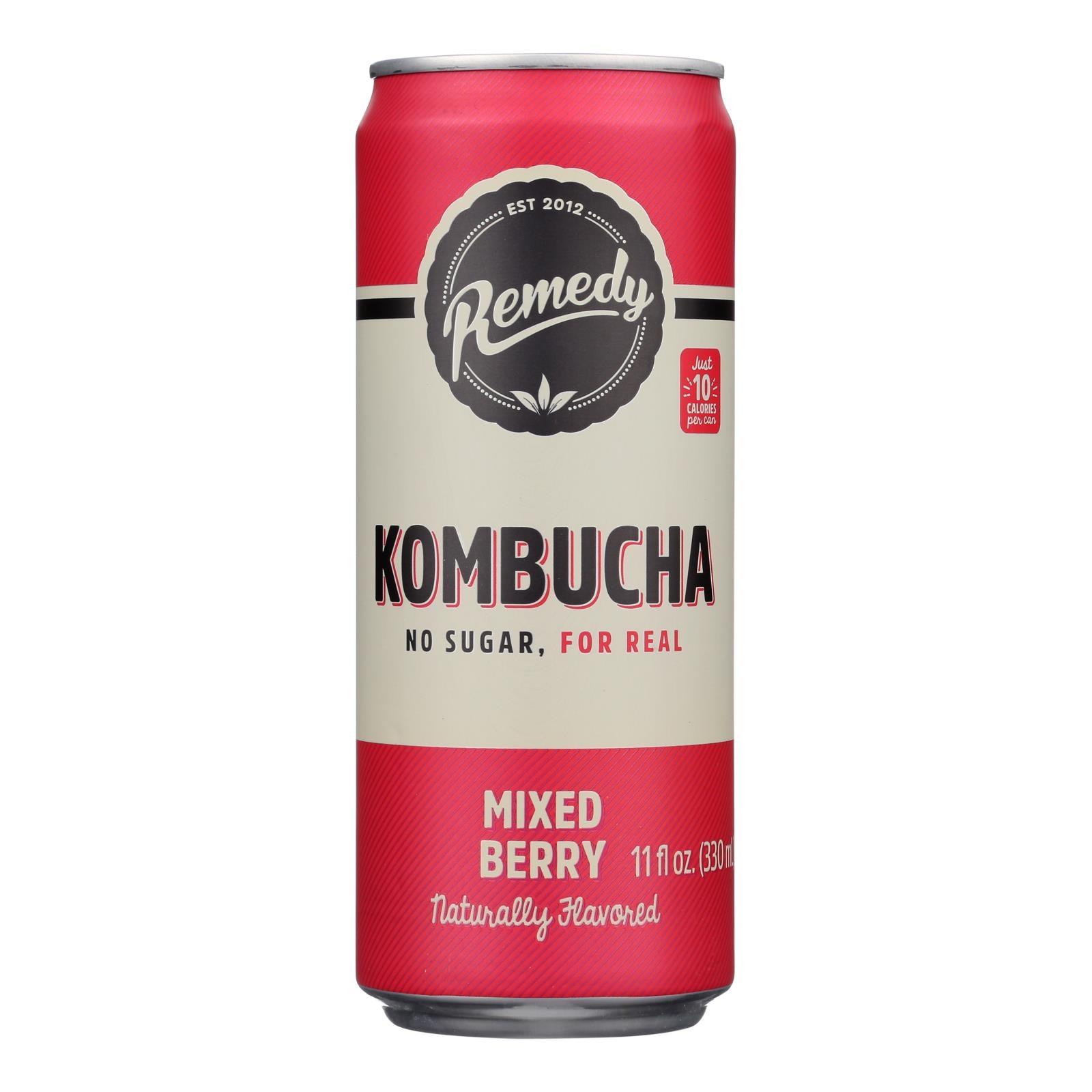 Remedy - Kombucha Mixed Berry - Case of 12-11 FZ