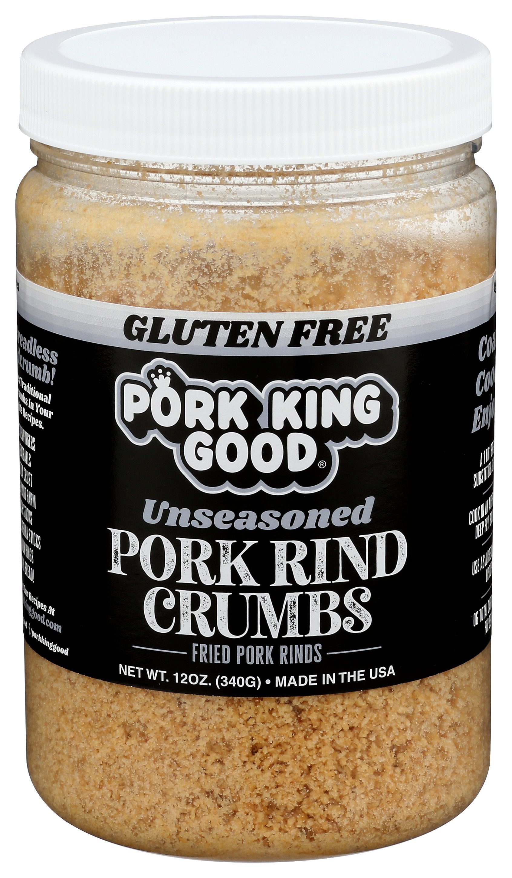 PORK KING GOOD PORK RIND CRUMBS UNSEASD - Case of 6