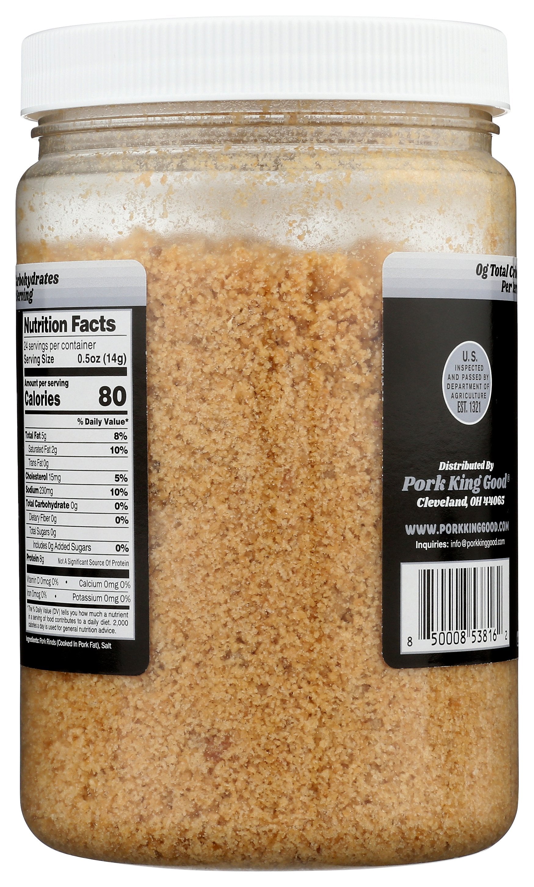 PORK KING GOOD PORK RIND CRUMBS UNSEASD - Case of 6
