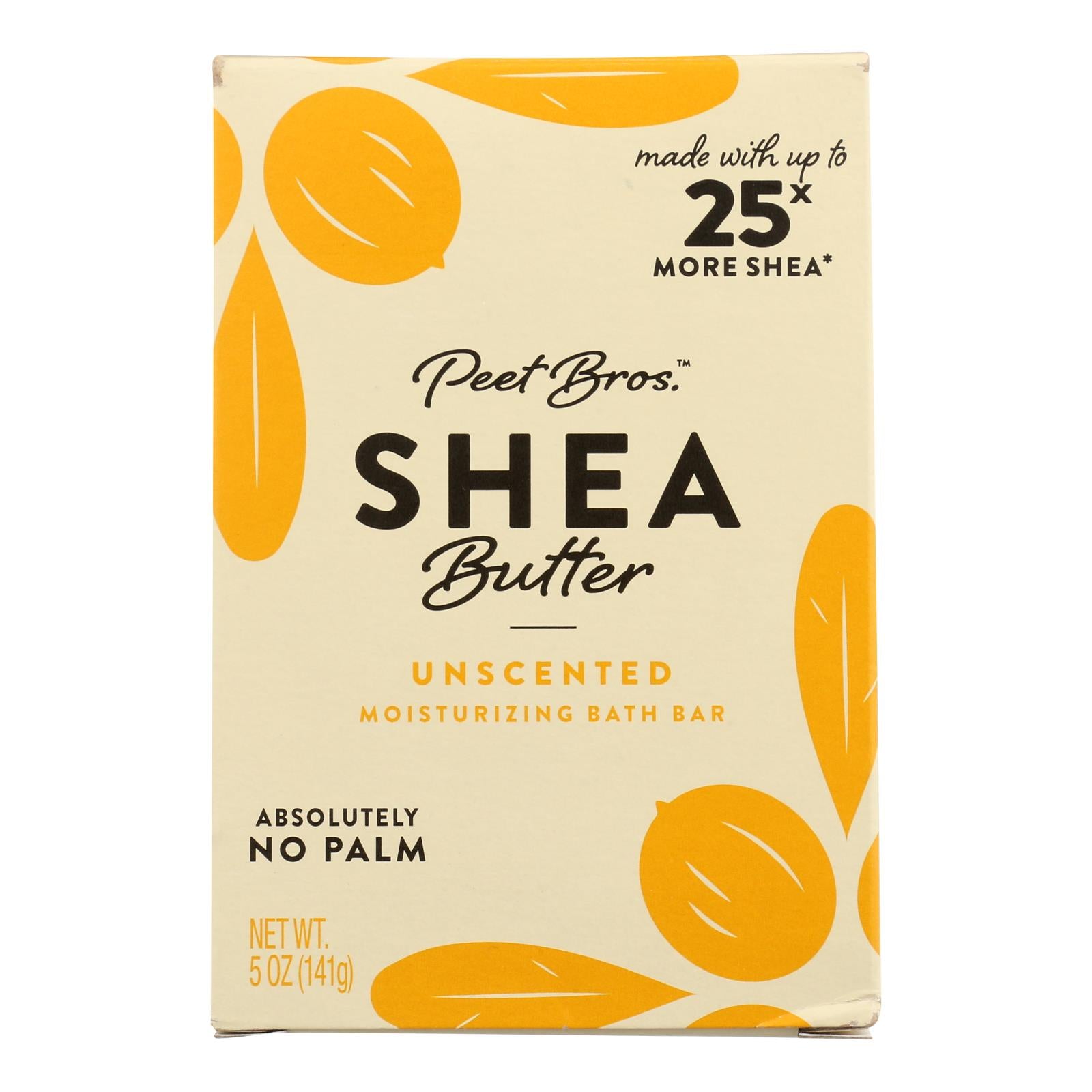 Peet Bros - Soap Unscntd Shea Btr Bar - EA of 1-5 OZ