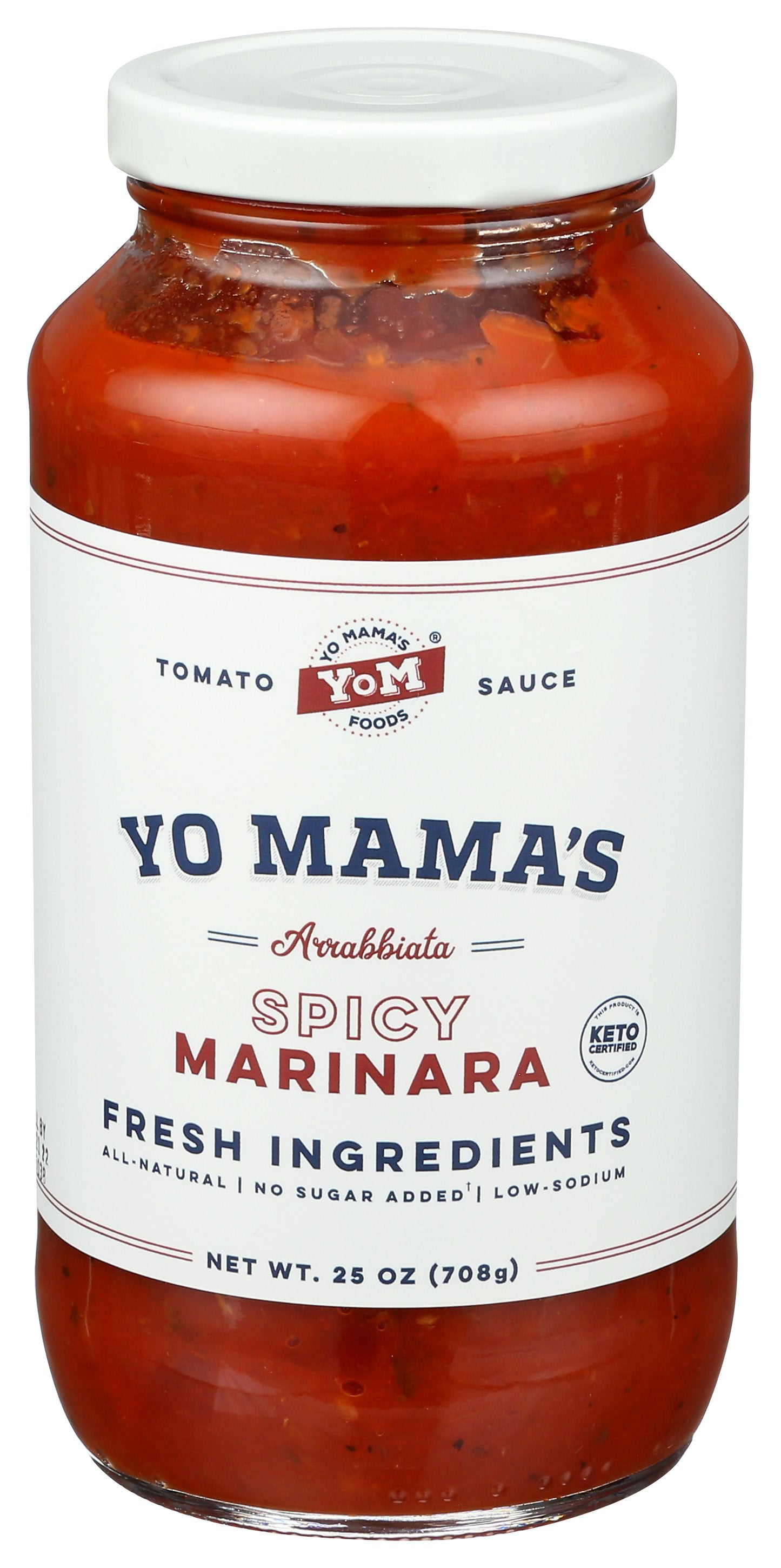 YO MAMAS FOODS SAUCE SPICY MARINARA - Case of 6
