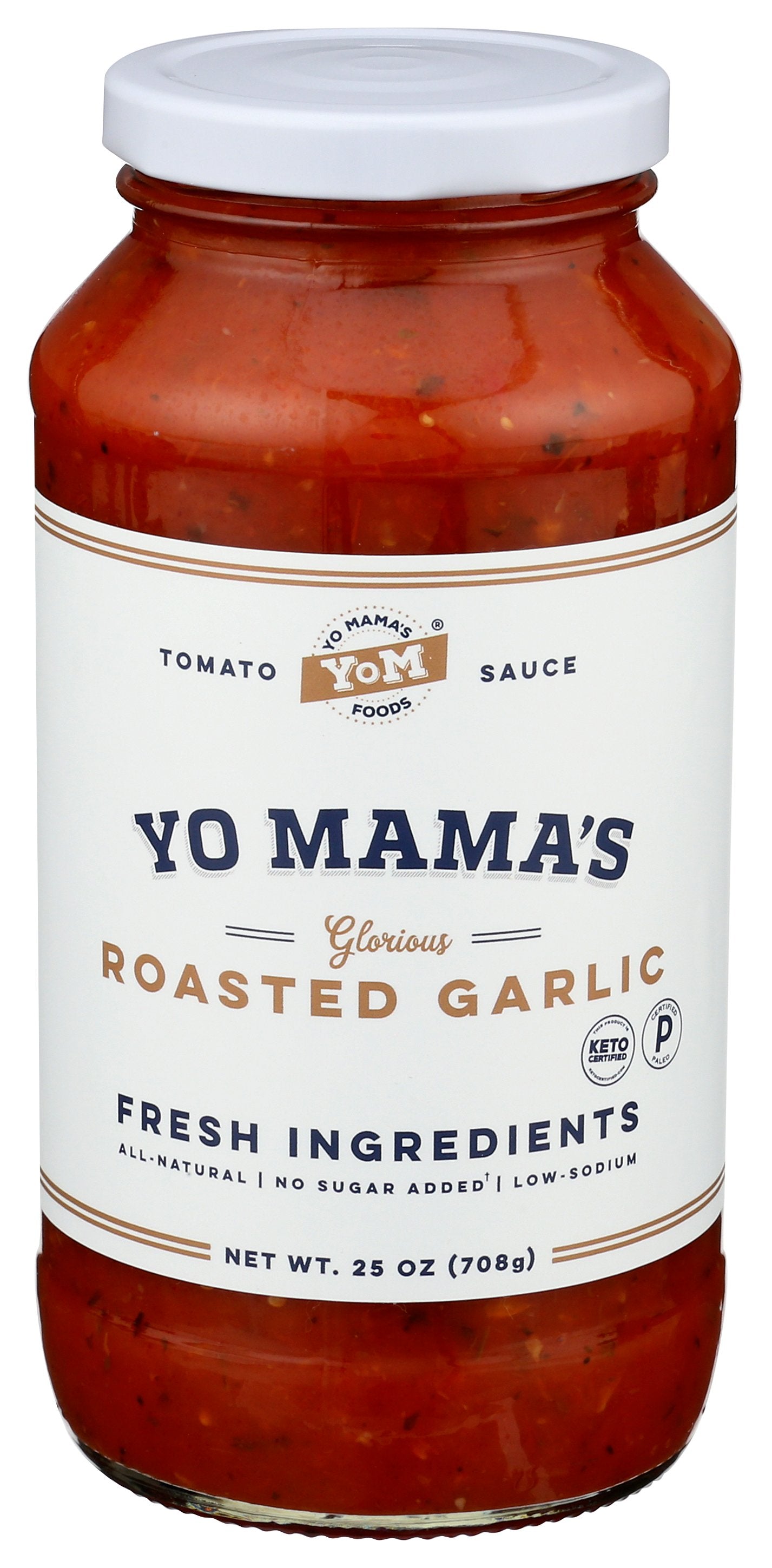 YO MAMAS FOODS SAUCE TOMATO RSTD GARLIC - Case of 6