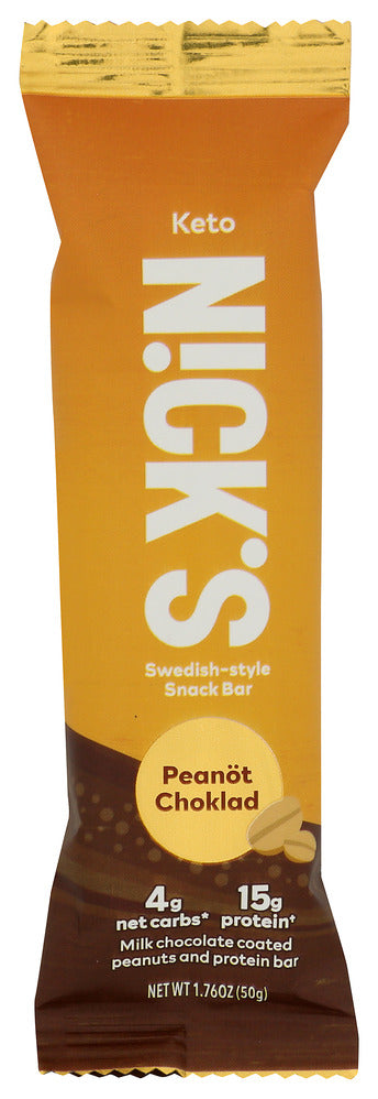 Nicks Bar Choklad Peanot - Case of 12 - 1.76 OZ