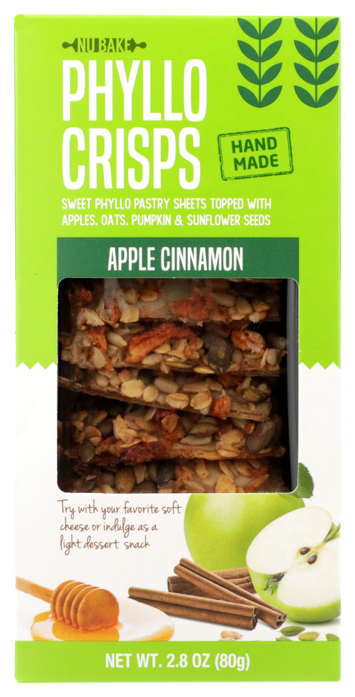Nu Bake Phyllo Crisps Apple Cinnamon - Case of 12 - 2.8 oz