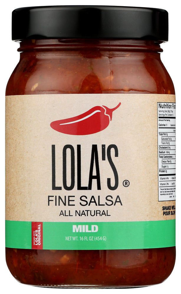 Lolas Fine Hot Sauce Salsa Mild - Case of 6 - 16 fl oz