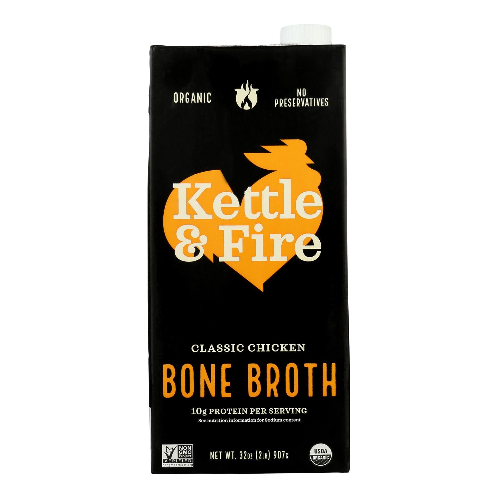 Kettle And Fire - Bone Broth Classic Chicken - Case of 6-32 OZ