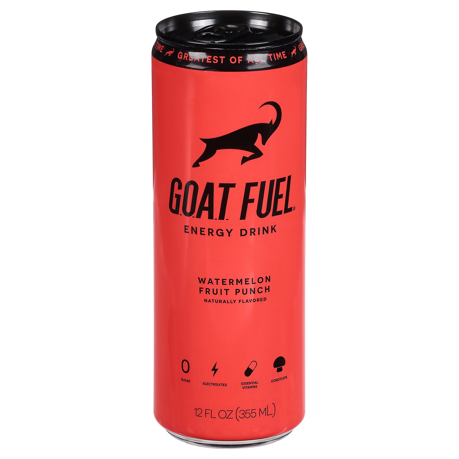 G.O.A.T. Fuel - Energy Drink Watermelon Fruit Punch - Case of 12-12 Fluid Ounces