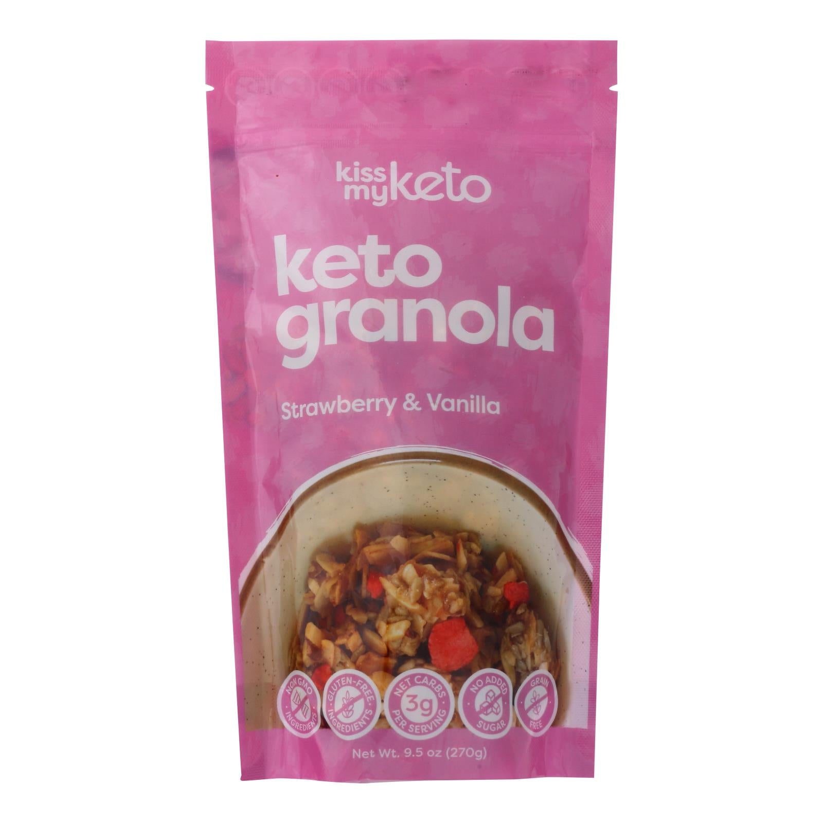 Kiss My Keto - Keto Granola Straw&van - Case of 6-9.5 OZ