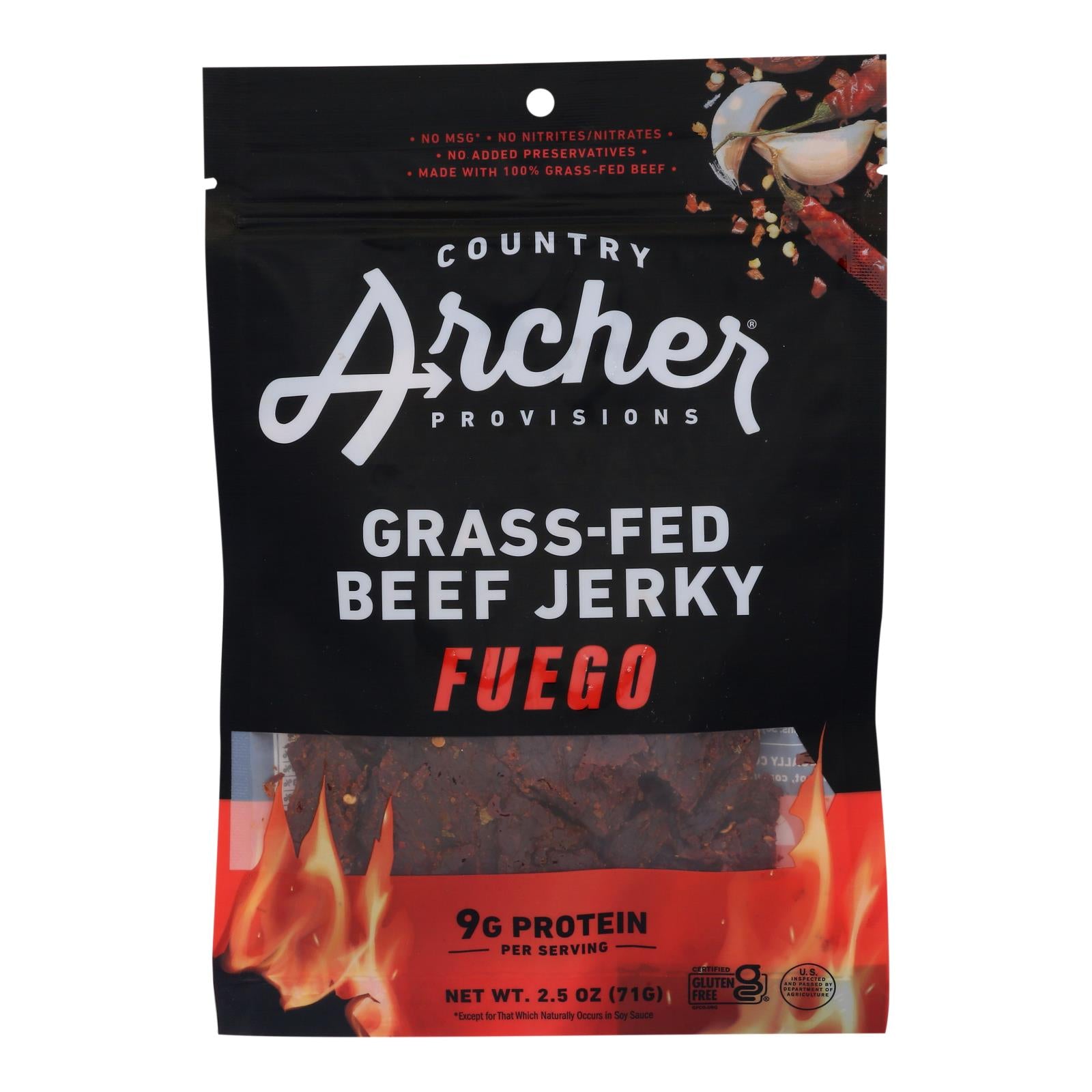 Country Archer - Jerky Beef Crushd Red Pepper - Case of 12-2.5 OZ