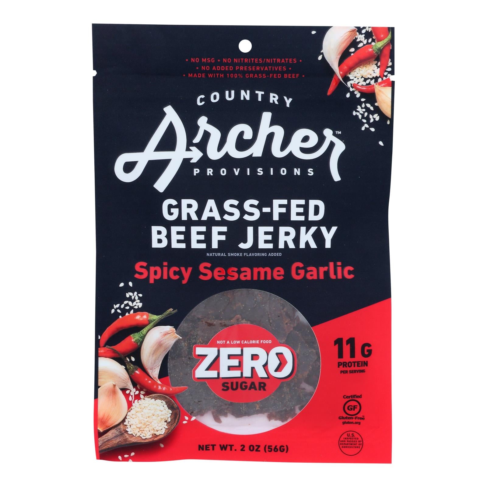 Country Archer - Bf Jrky Spicy Ses Gar Zero - Case Of 12-2 Oz