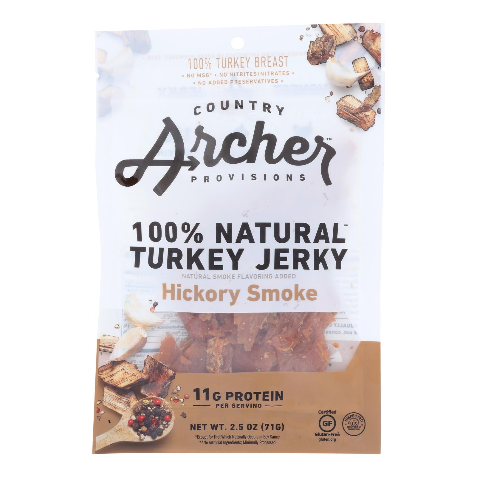 Country Archer - Jerky Turkey Hickry Smokd - Case Of 12-2.5 Oz