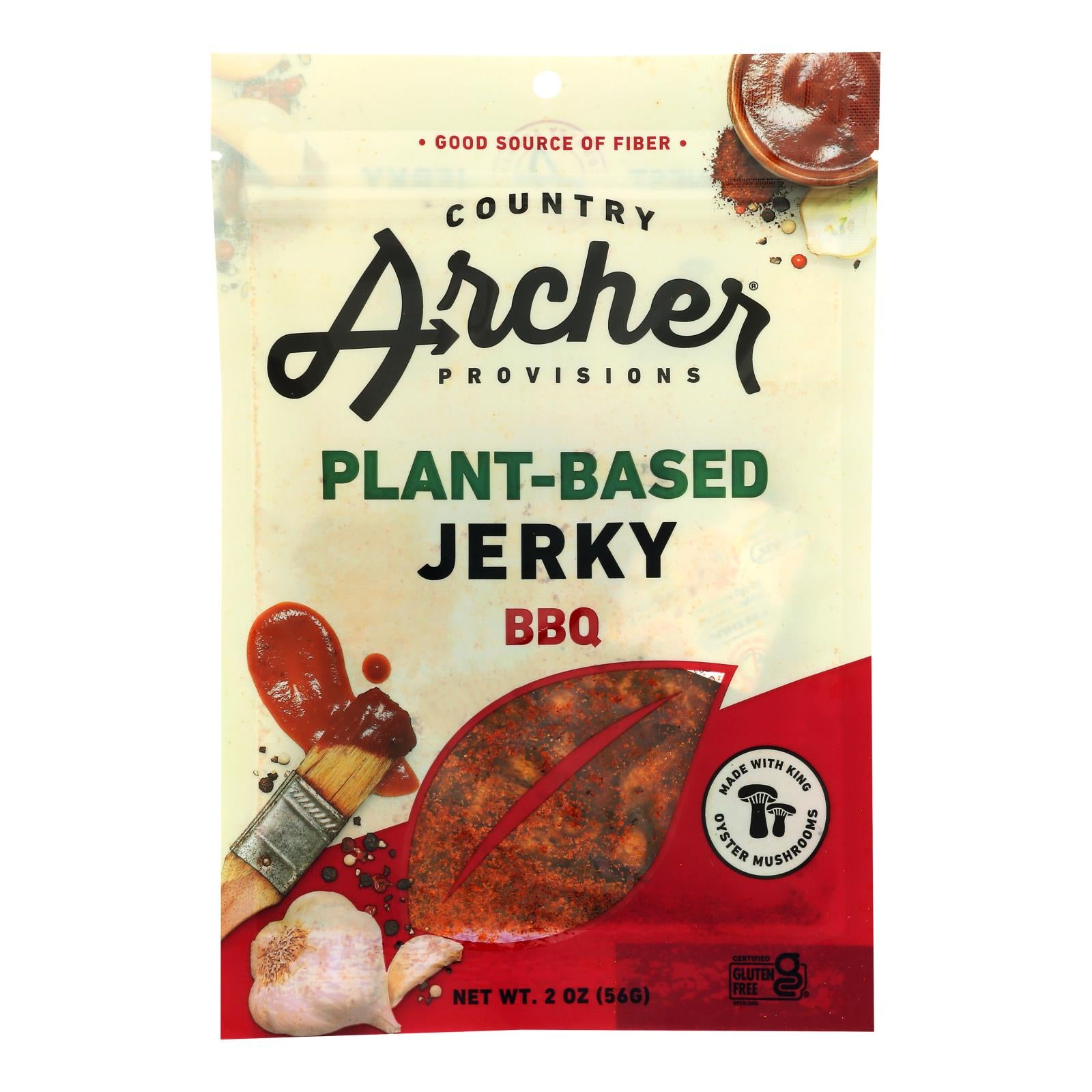 Country Archer - Jerky Bbq Plant Based - Case Of 12-2 Oz