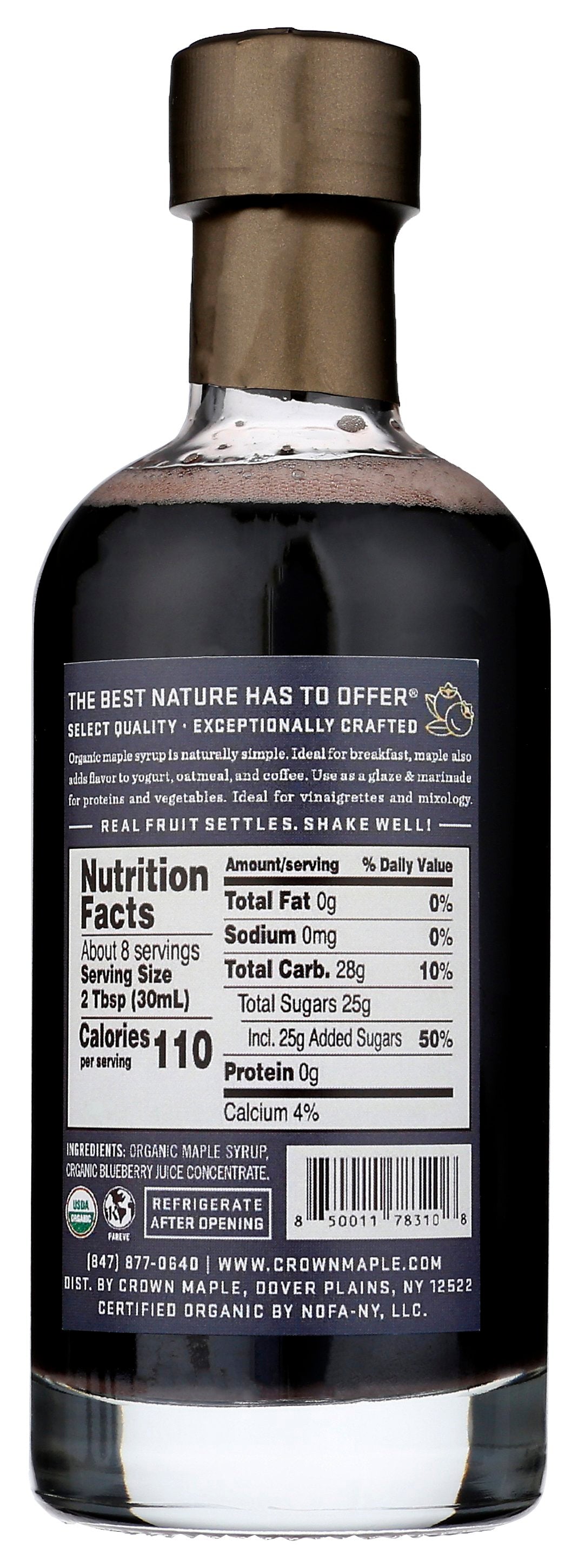CROWN MAPLE SYRUP MAPLE BLUEBERRY ORG - Case of 8