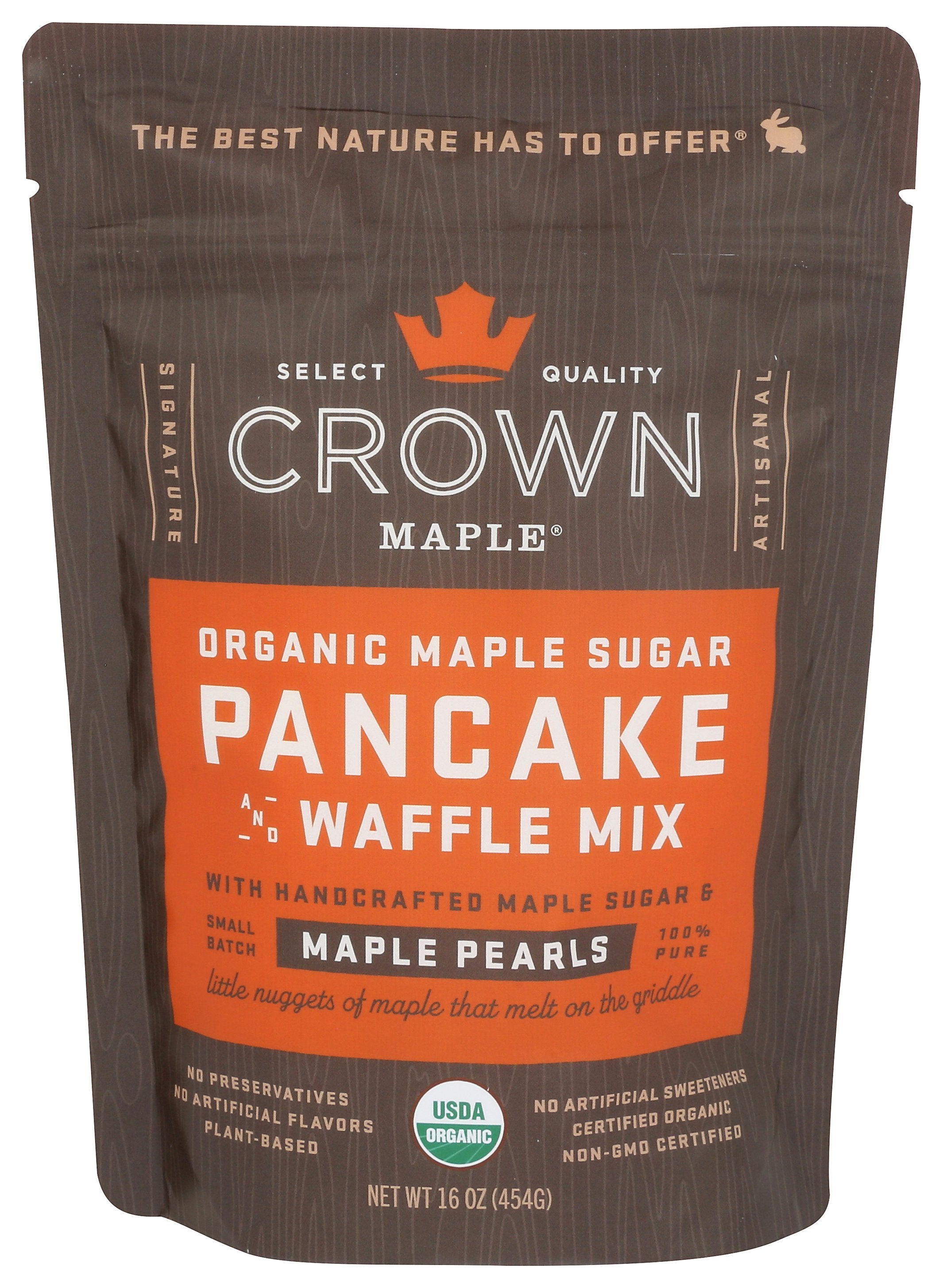 CROWN MAPLE MIX PANCAKE MAPLE SUGAR ORG - Case of 6