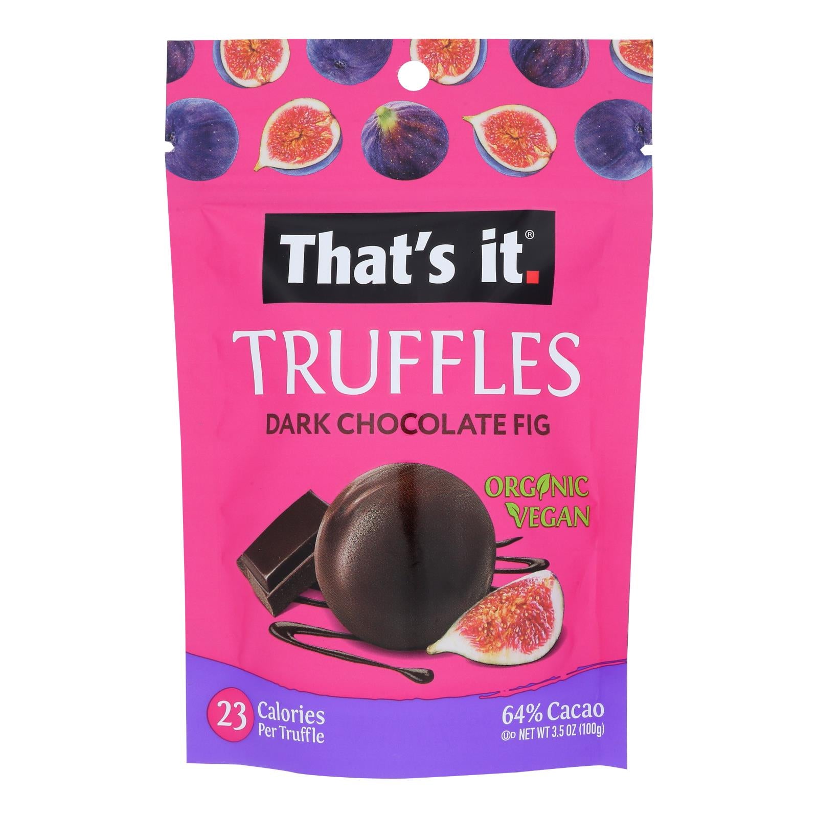 That's It - Truffl Dark Chocolate Fig - Case Of 6-3.5 Oz