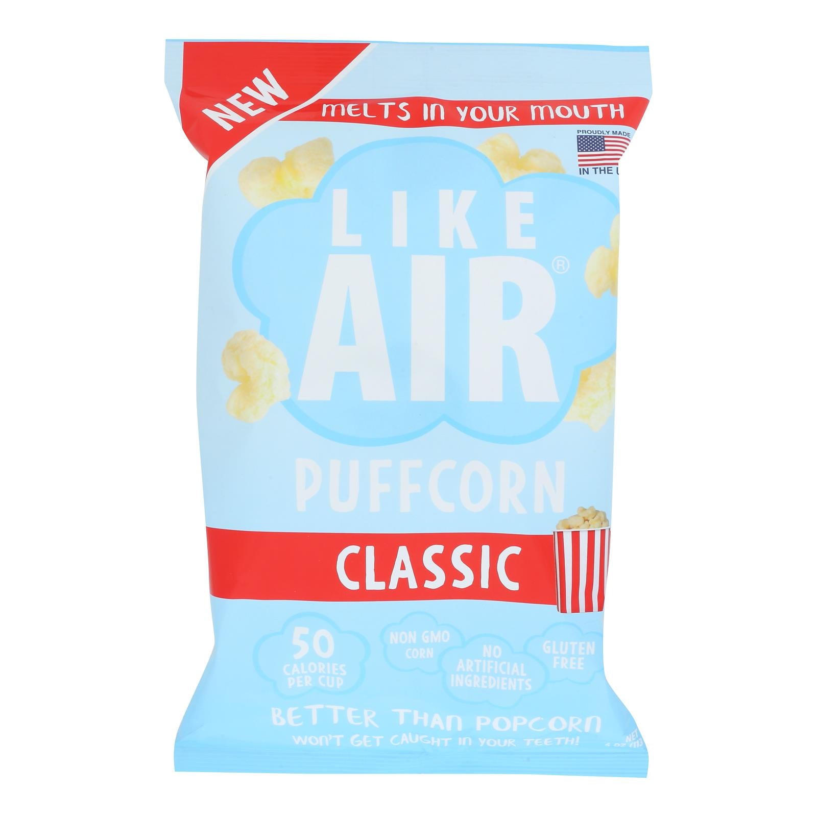 Like Air - Puffcorn Baked Butter Salt - Case of 12-4 OZ