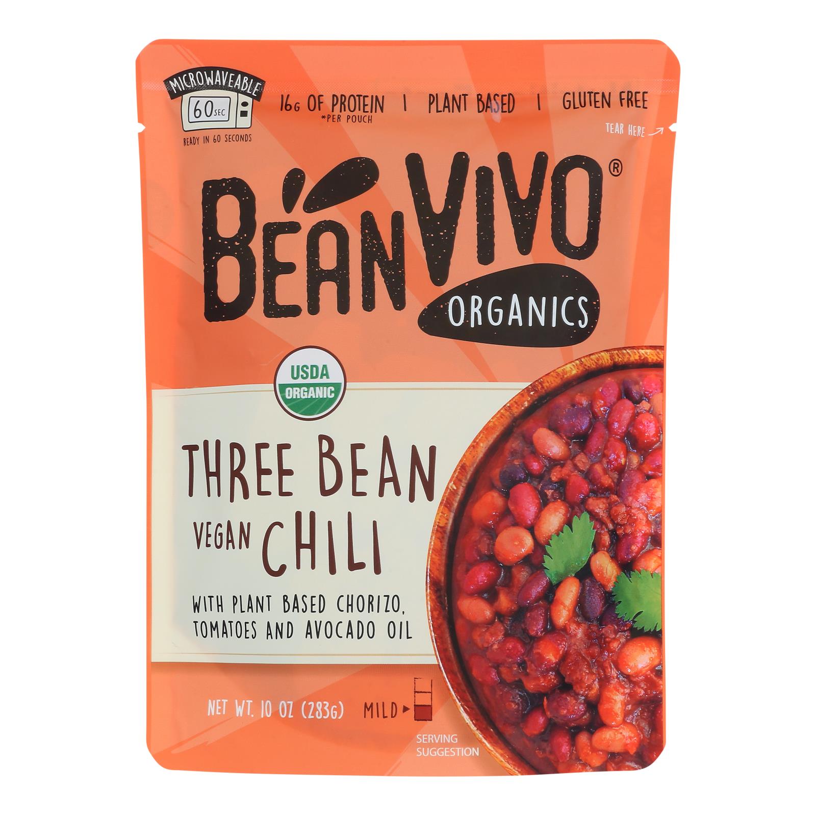 Bean Vivo - Chili 3 Bean Vegan - Case of 6-10 OZ