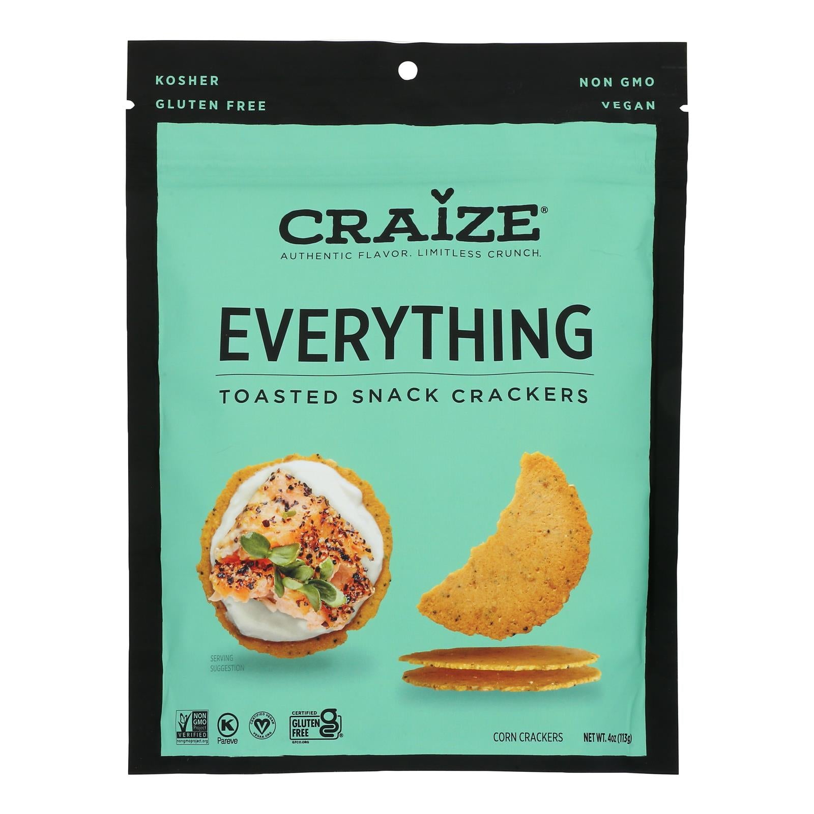 Craize - Corn Crckr Evrythng Toast - Case of 6-4 OZ