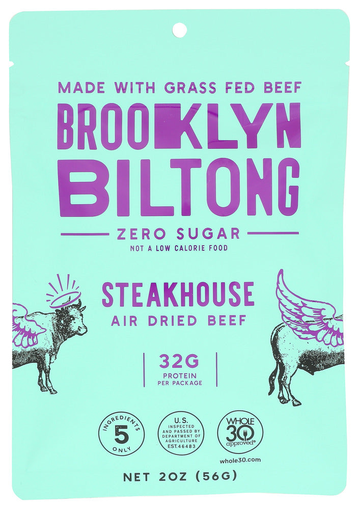 Brooklyn Biltong Jerky Steakhouse - Case of 8 - 2oz