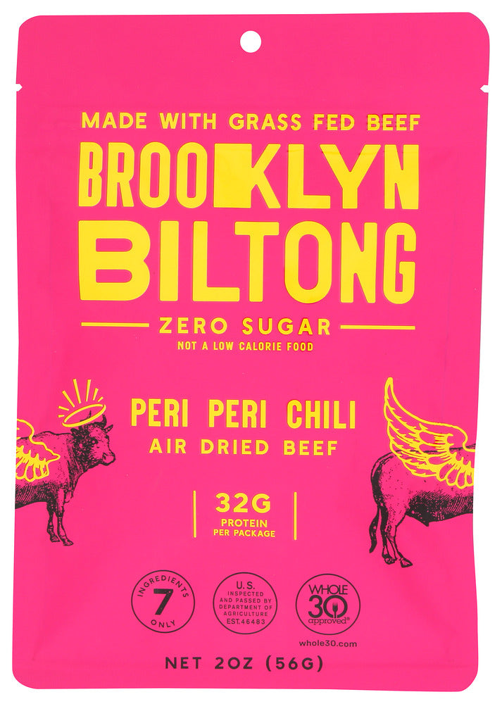 Brooklyn Biltong Jerky Peri Peri - Case of 8 - 2oz
