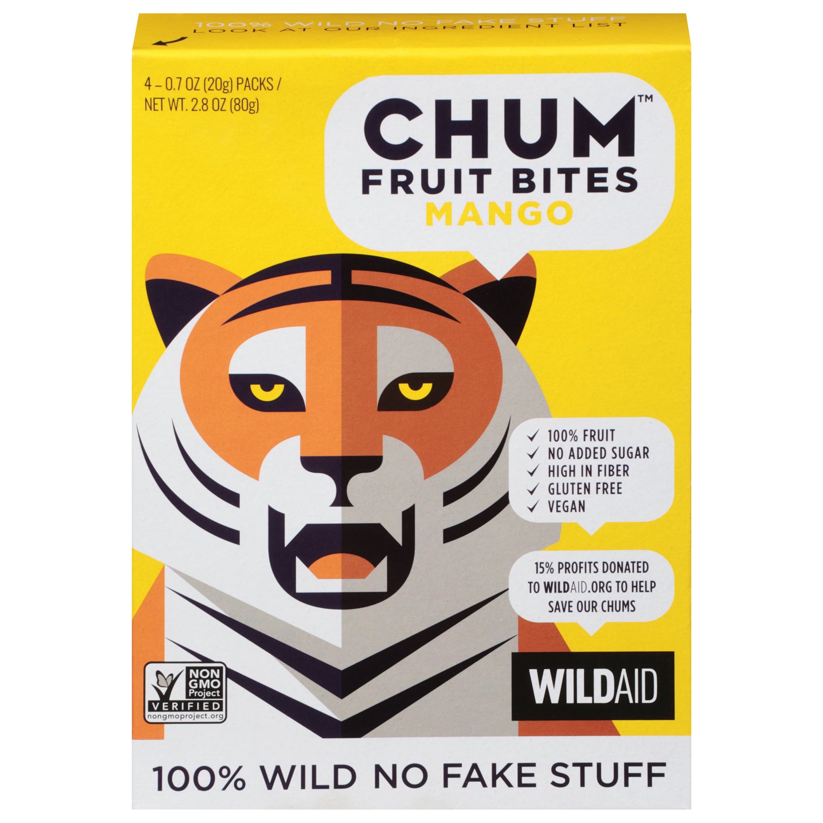 Chum Fruit Bites - Fruit Bites Mango 4pk - Case Of 6-2.8 Oz