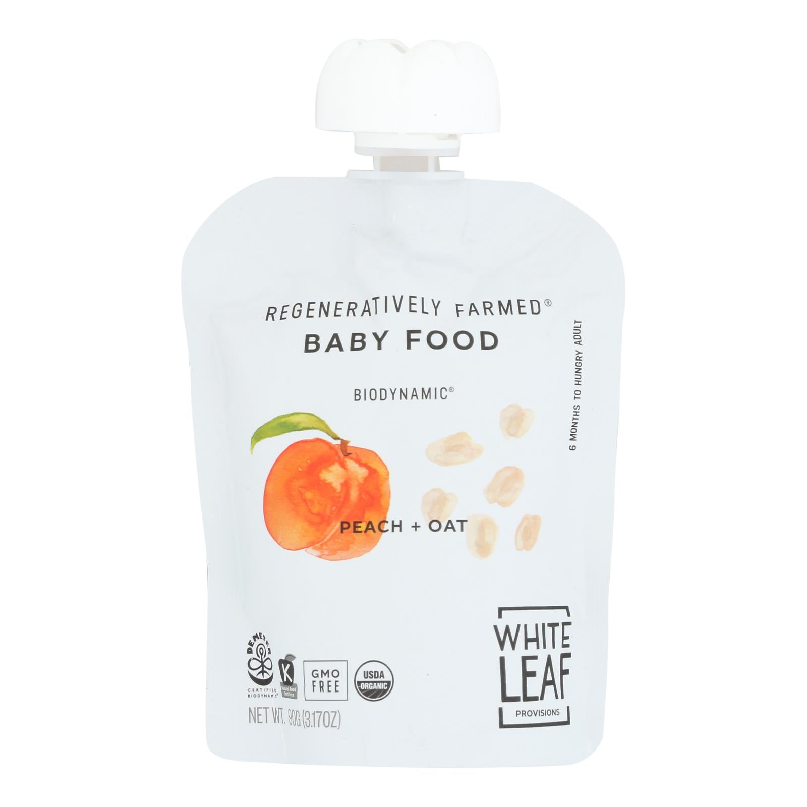 White Leaf Provisions - Bbyfd Peach & Oat - Case of 6-90 GRM