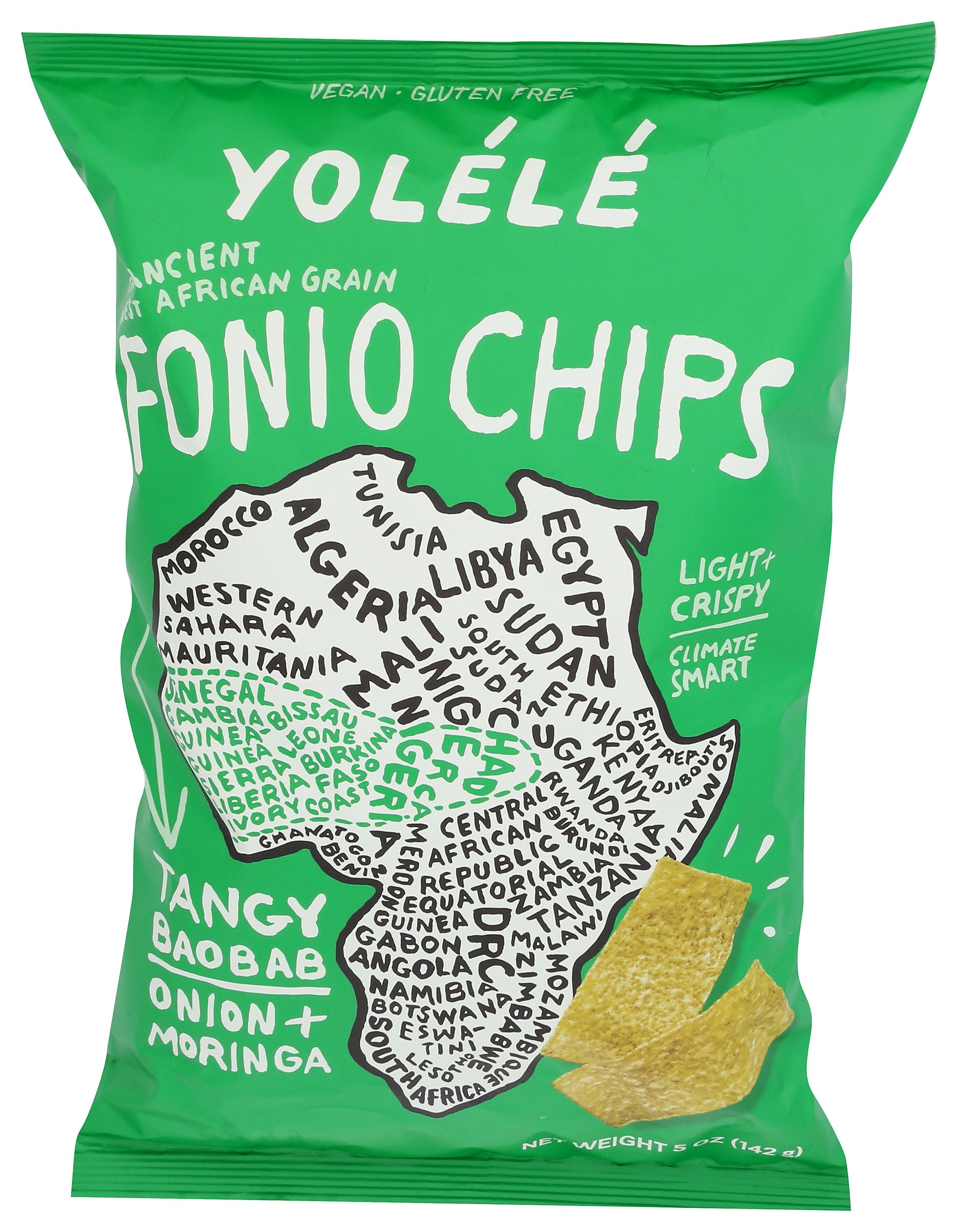 YOLELE CHIPS FONIO GREENS - Case of 9