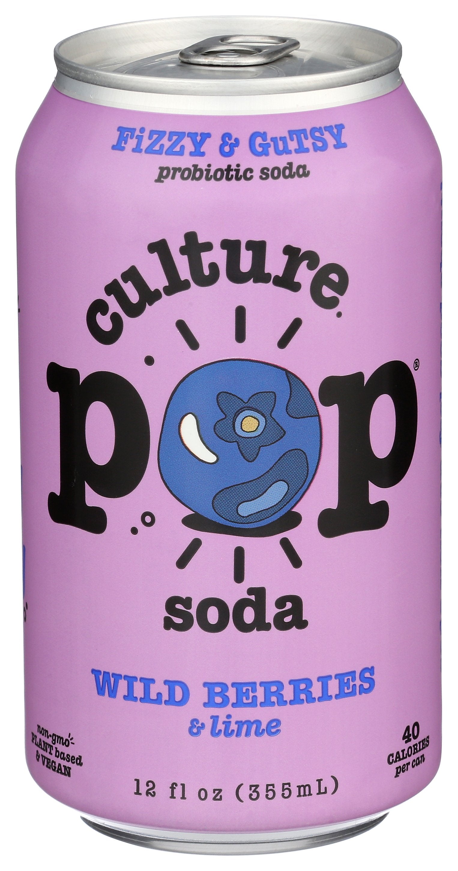 CULTURE POP SODA PROBIOTIC WILD BERRY - Case of 12