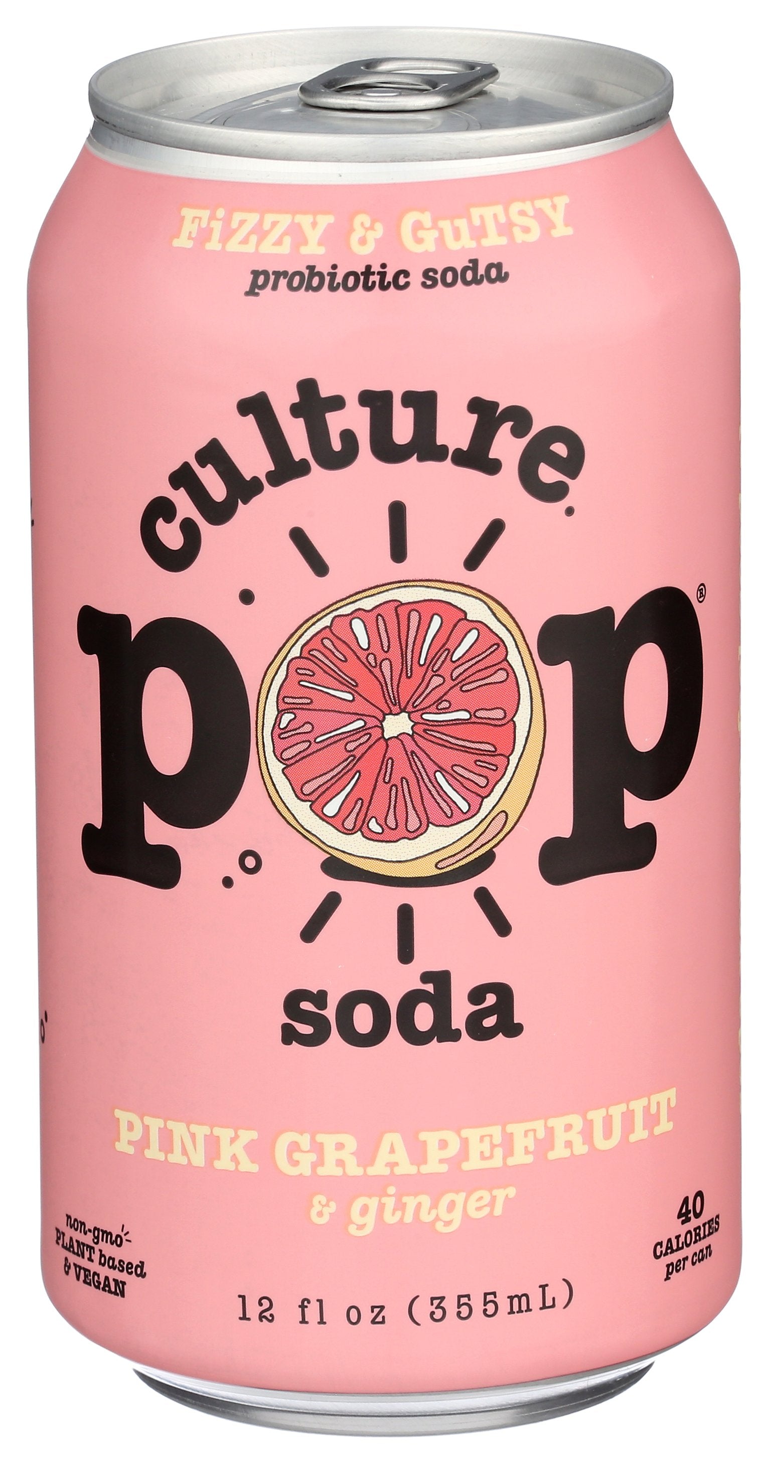 CULTURE POP SODA PROBIOTIC GRAPEFRUIT - Case of 12